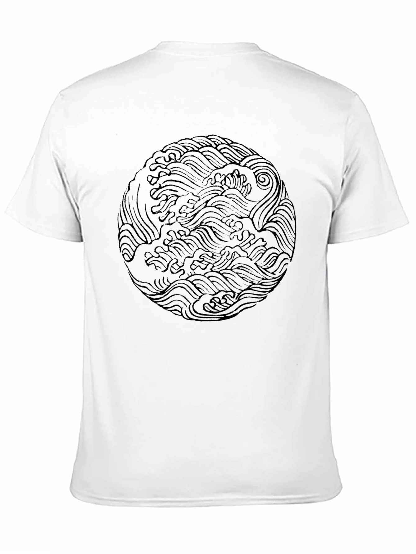 Black Black Wave Circle Graphic T-Shirt view 11