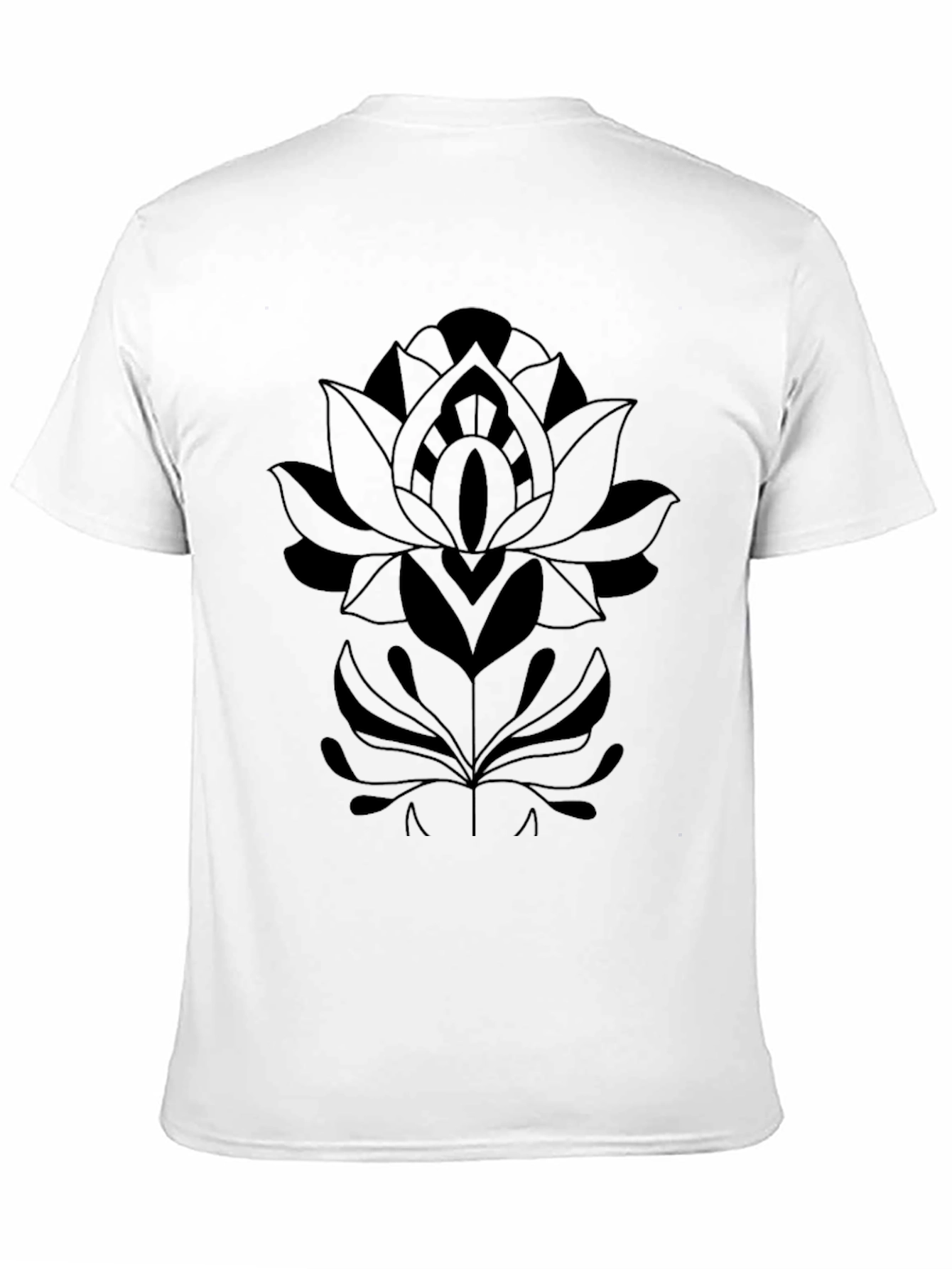 Black Black Floral Mandala Graphic T-Shirt view 11