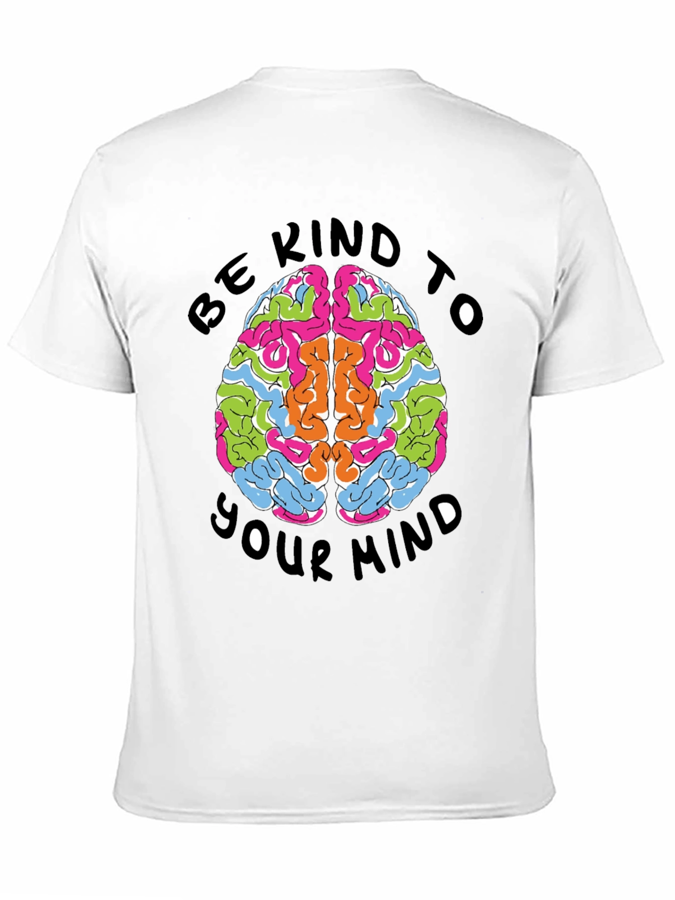 Black Be Kind To Your Mind Graphic Tee - Black Cotton T-Shirt view 11