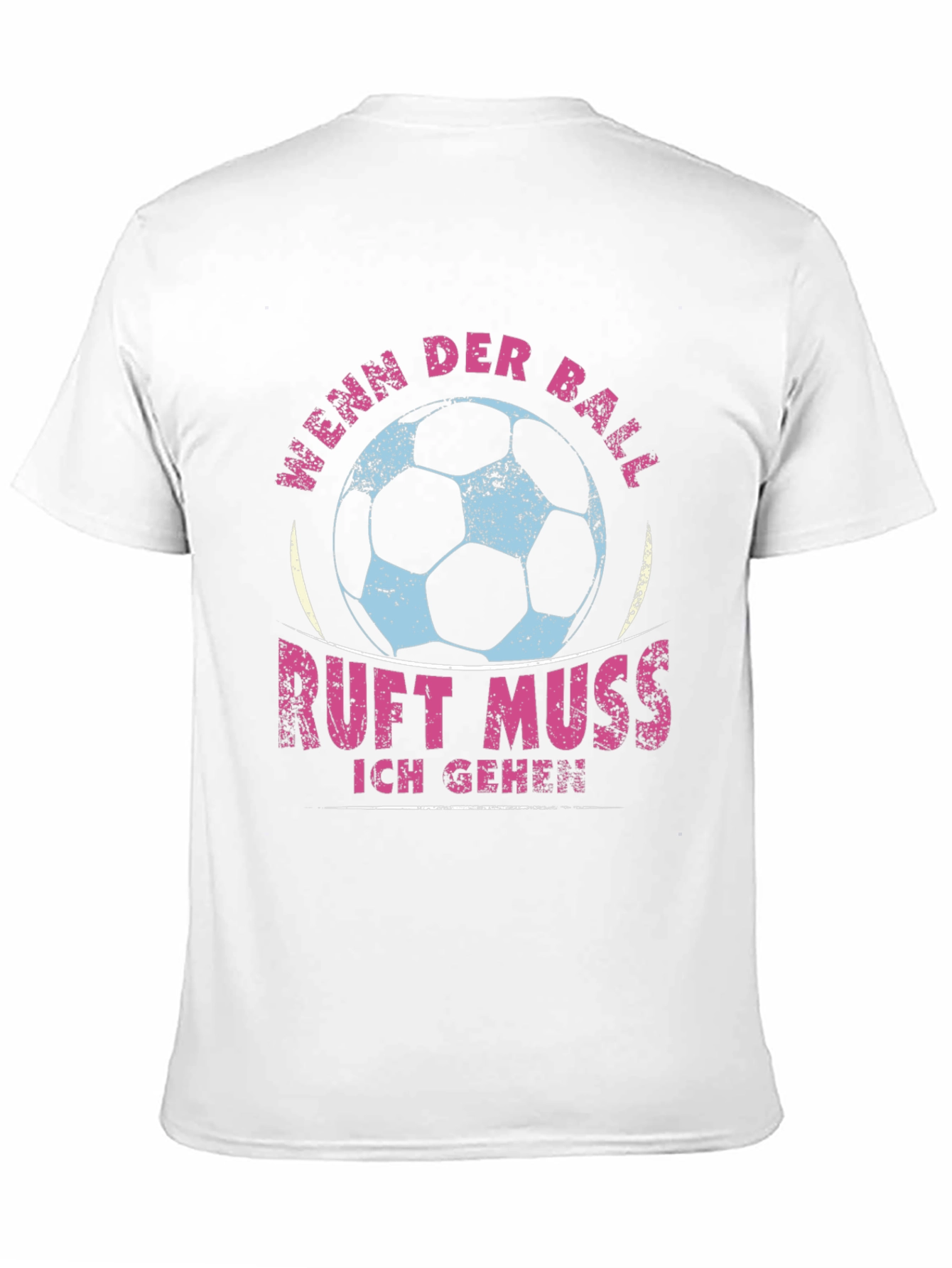 Black Soccer Ball Graphic T-Shirt - "Wenn Der Ball Ruft" view 11