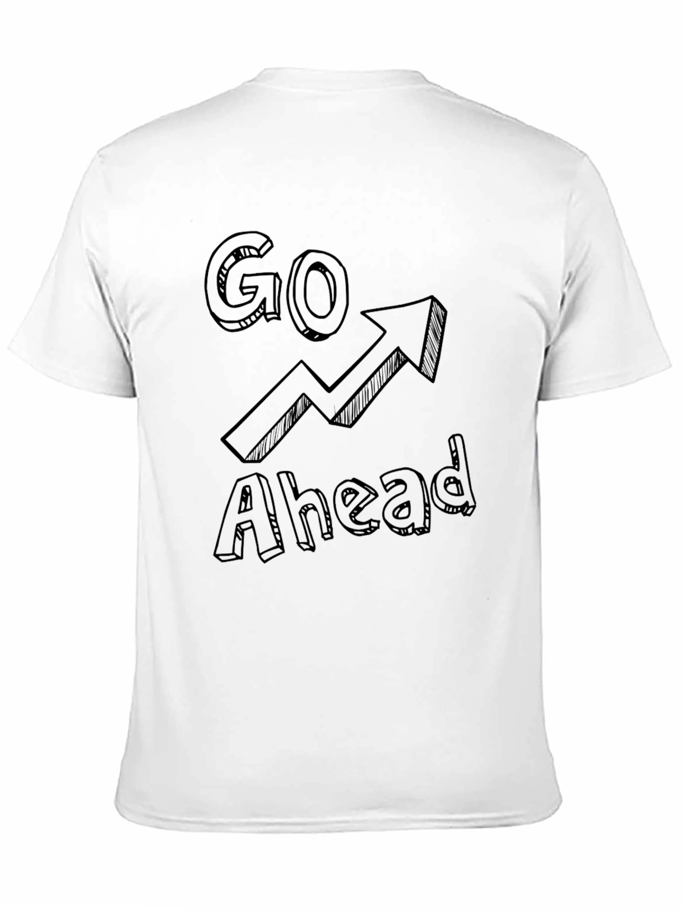 Black Go Ahead Graphic T-Shirt view 11