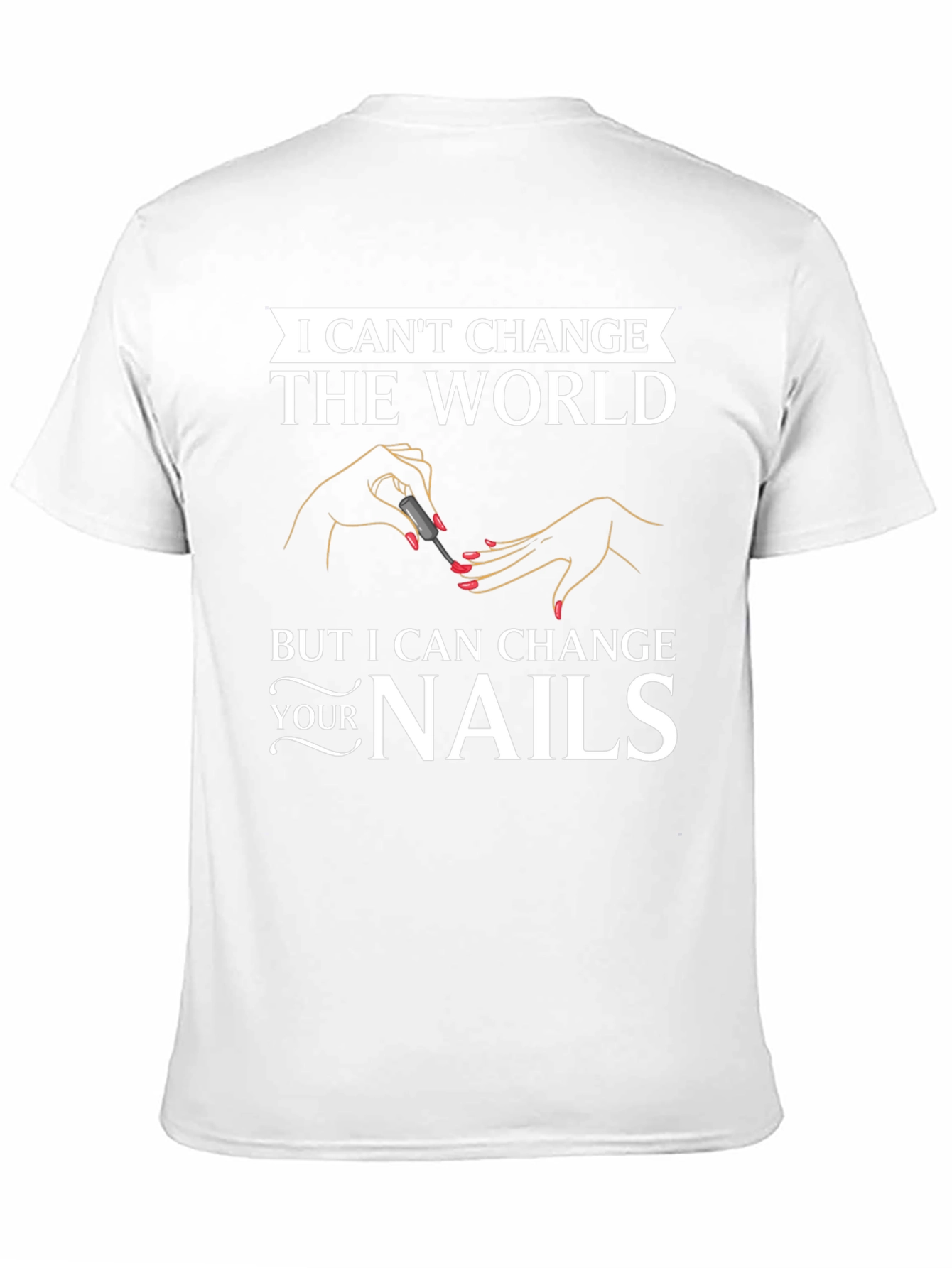 Black Nail Technician Graphic T-Shirt view 11