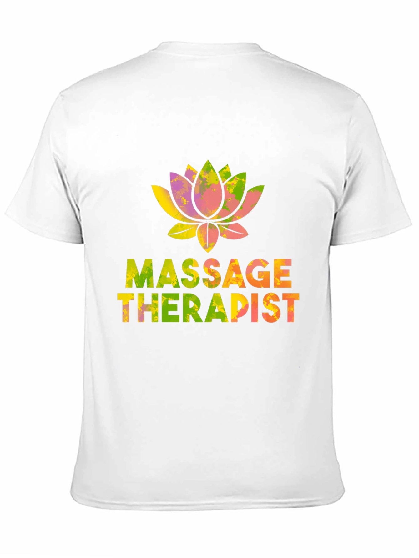 Black Massage Therapist Lotus Flower T-Shirt view 11
