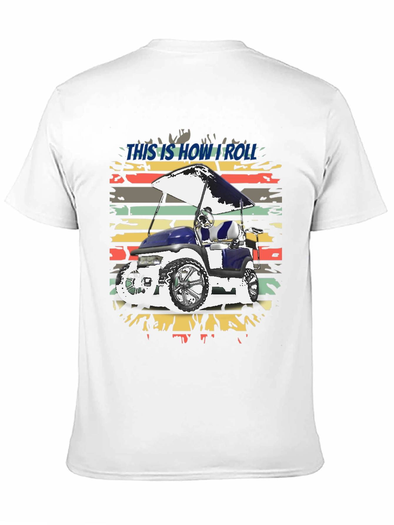 Black This is How I Roll Golf Cart Tee view 11