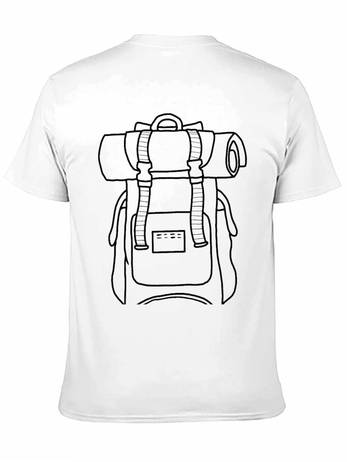 Black Backpack Graphic Black T-Shirt view 11