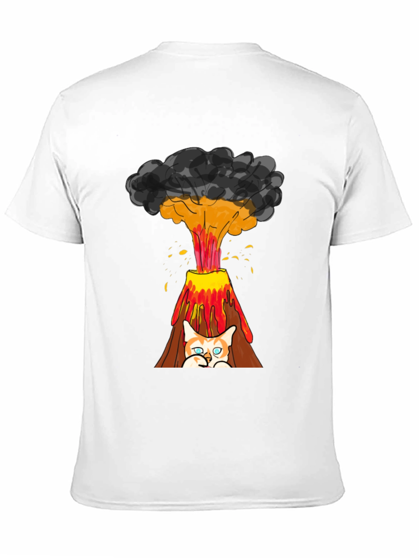 Black Volcano Cat Graphic Tee - Fun & Unique Design view 11