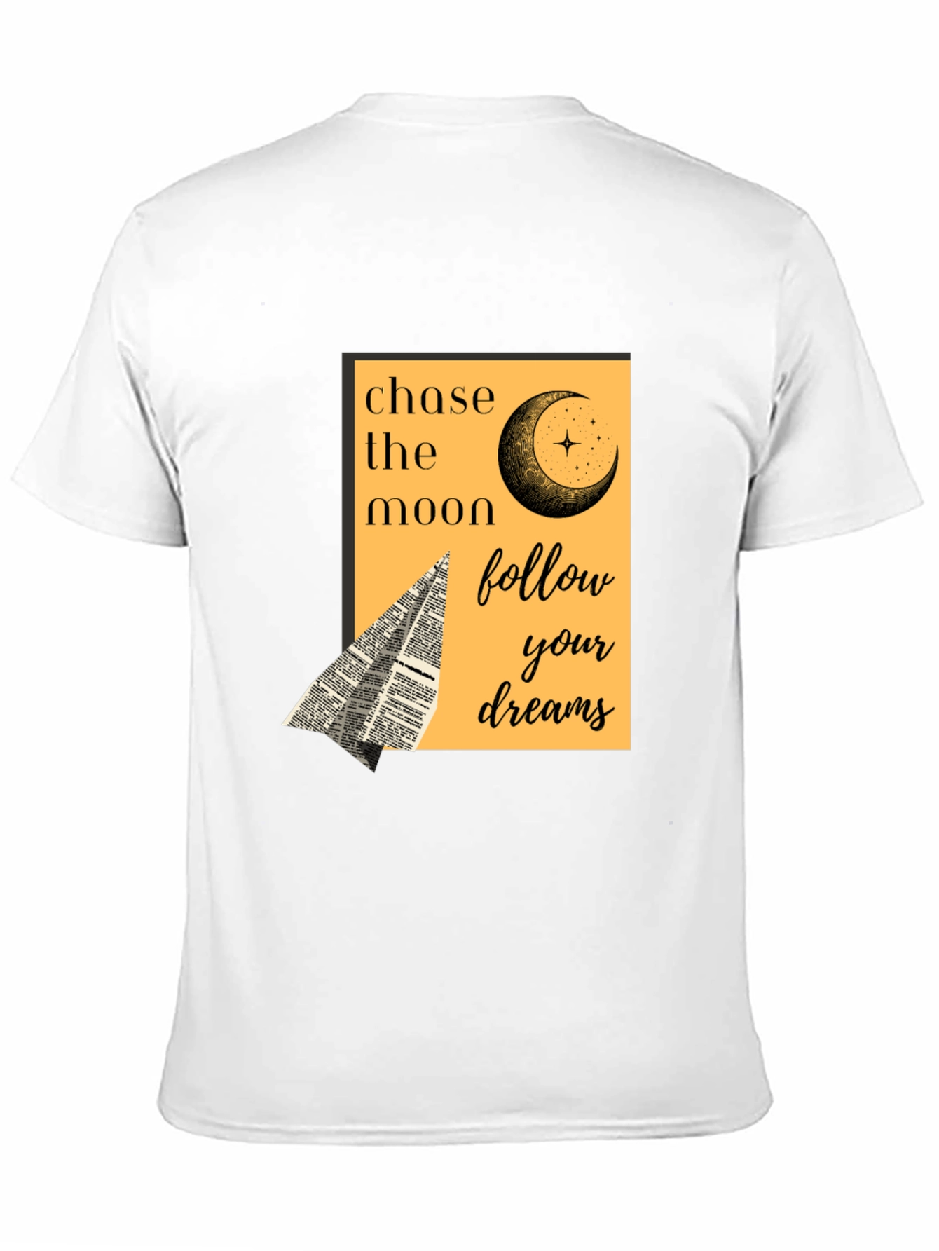 Black Chase the Moon Graphic Tee - Follow Your Dreams view 11