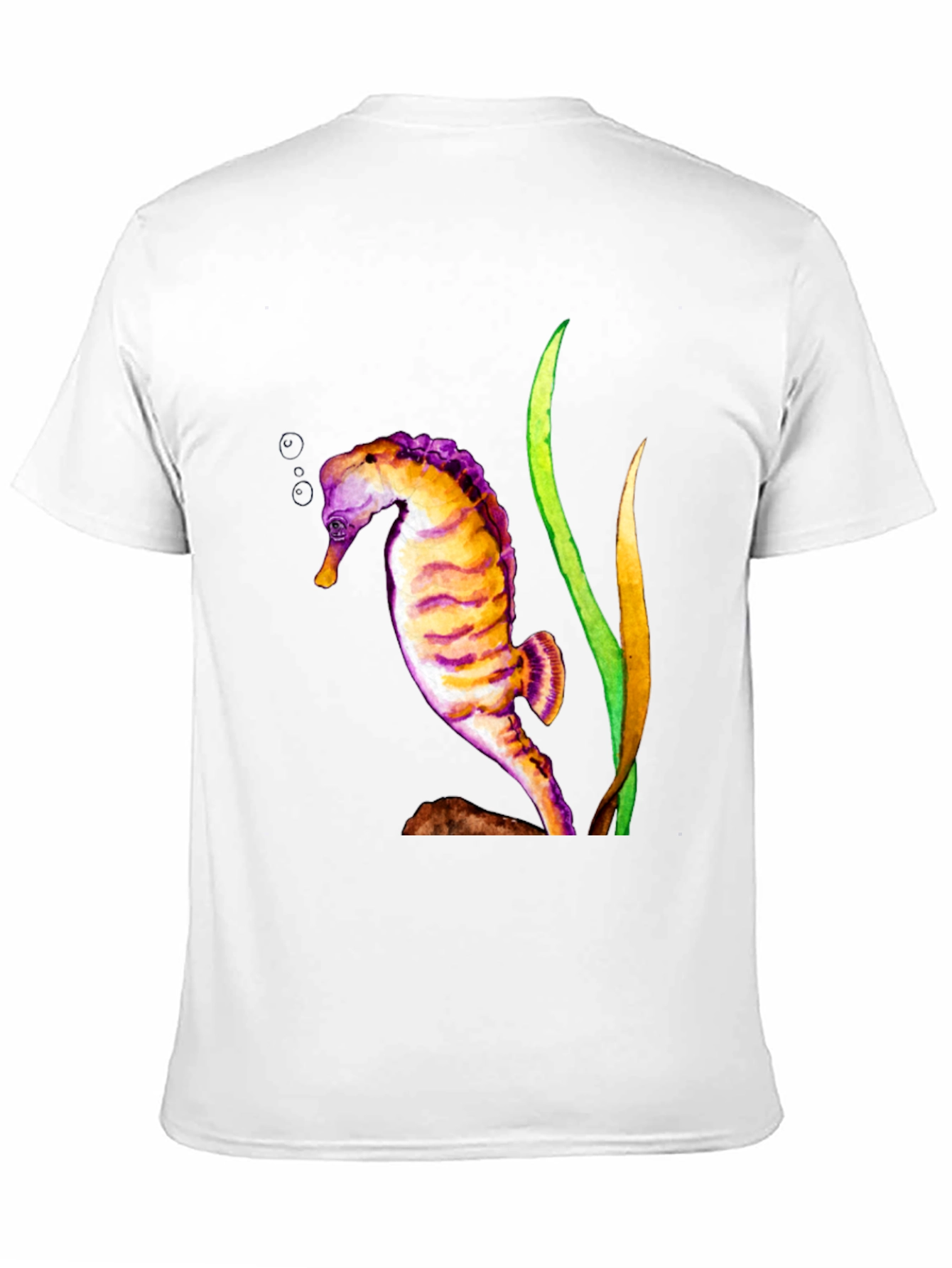 Black Seahorse Graphic Black T-Shirt view 11