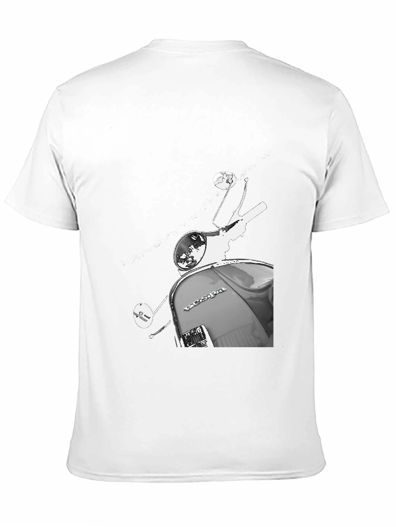 Black Vintage Vespa Scooter Graphic Tee - Classic Black view 11