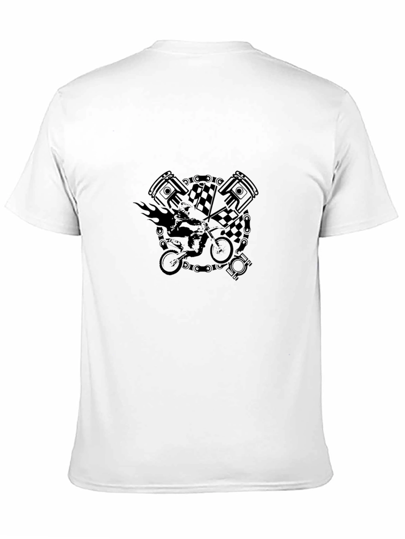 Black Motorcycle Rider Graphic Tee - 11