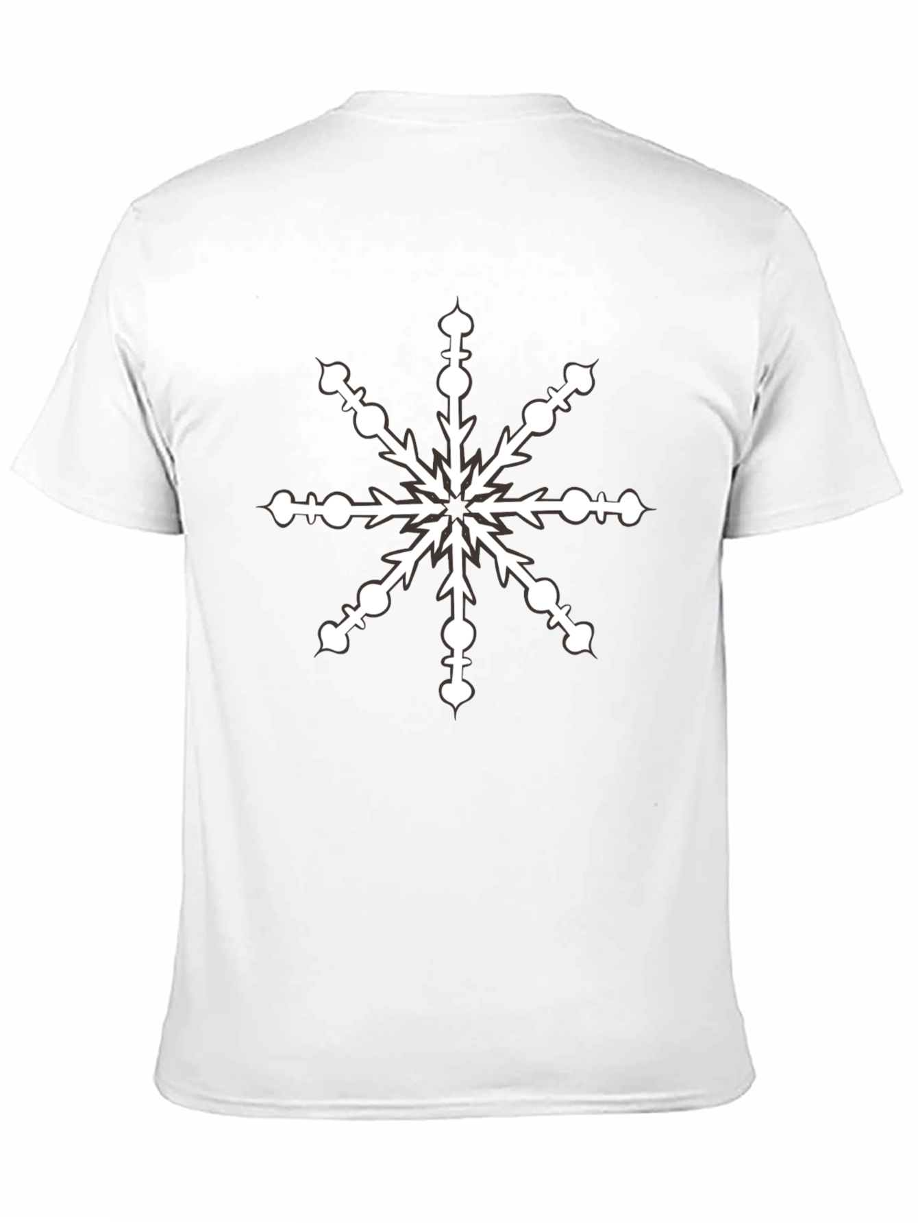Black Snowflake Graphic Black T-Shirt view 11