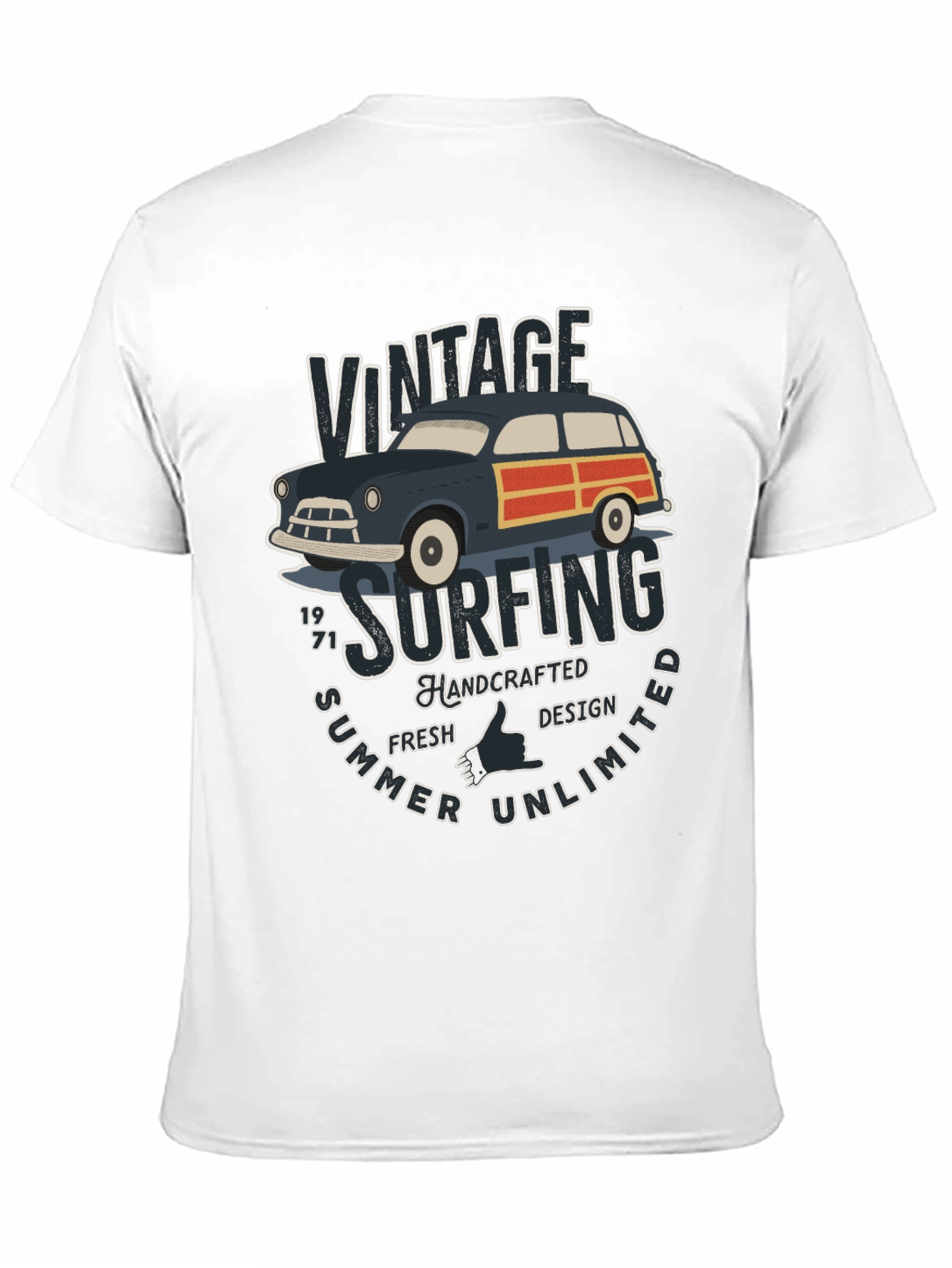 Black Vintage Surfing T-Shirt - Summer Unlimited view 11