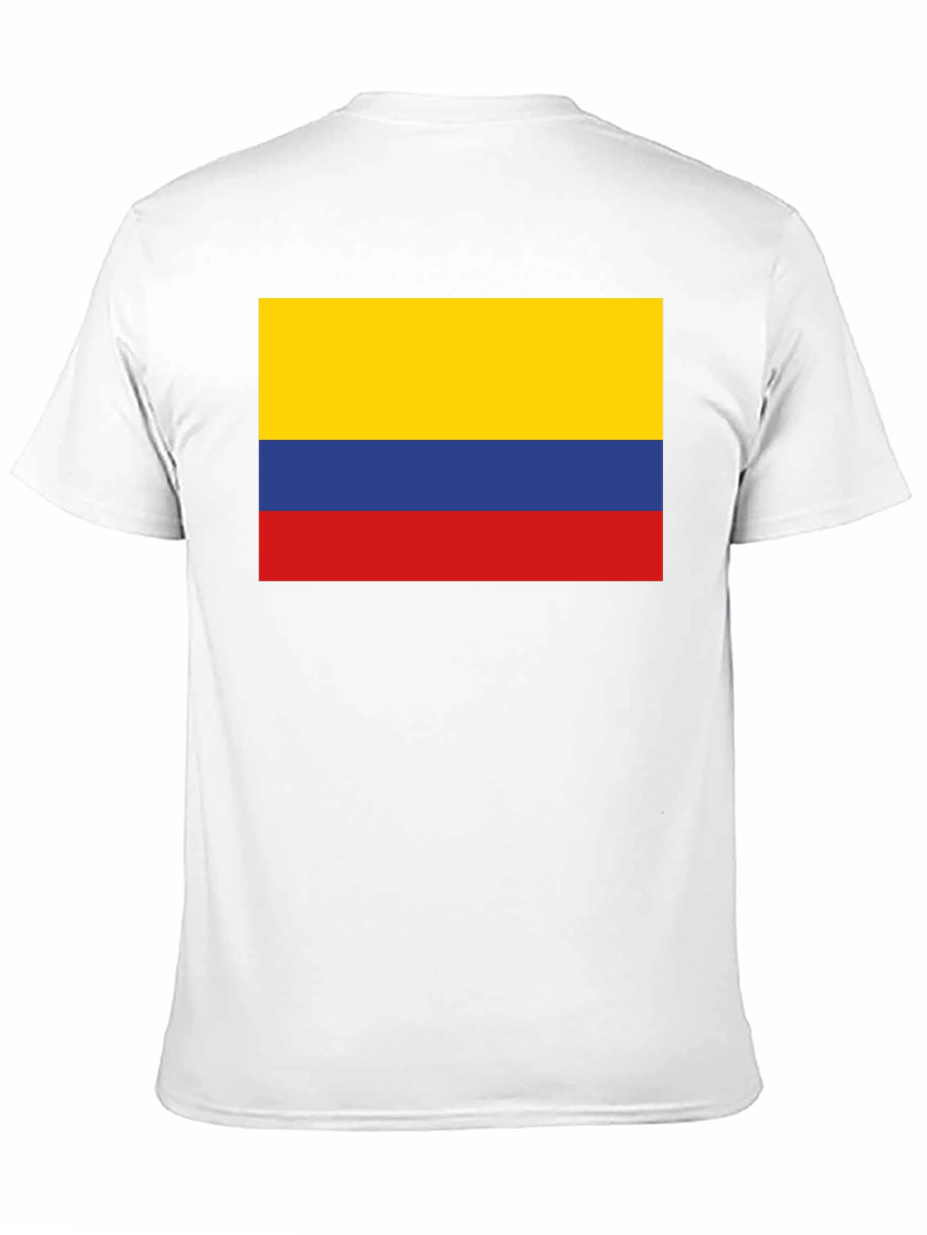 Black Colombia Flag T-Shirt - Black Crew Neck Tee view 11