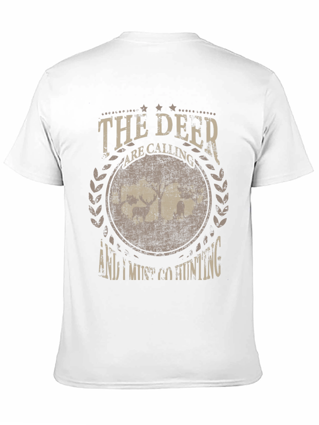 Black The Deer are Calling Hunting Graphic T-Shirt view 11