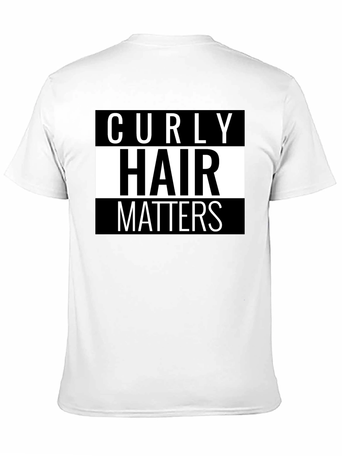 Black Curly Hair Matters Graphic Tee - Black Cotton T-Shirt view 11
