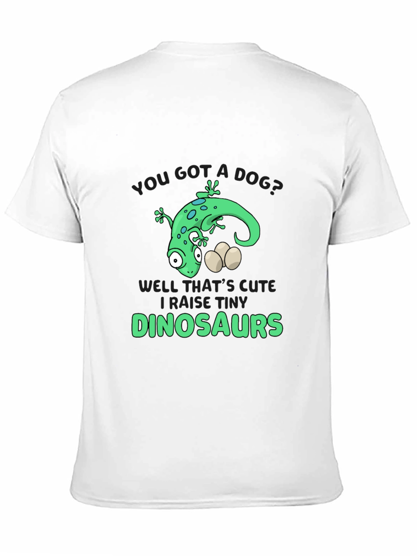 Black Funny Lizard Dinosaur T-Shirt view 11