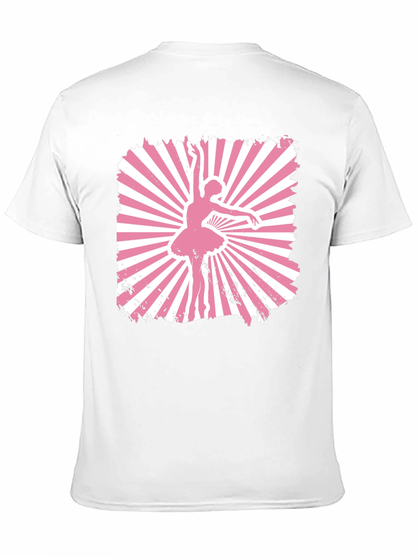 Black Ballerina Graphic T-Shirt - Pink Dancer Design view 11