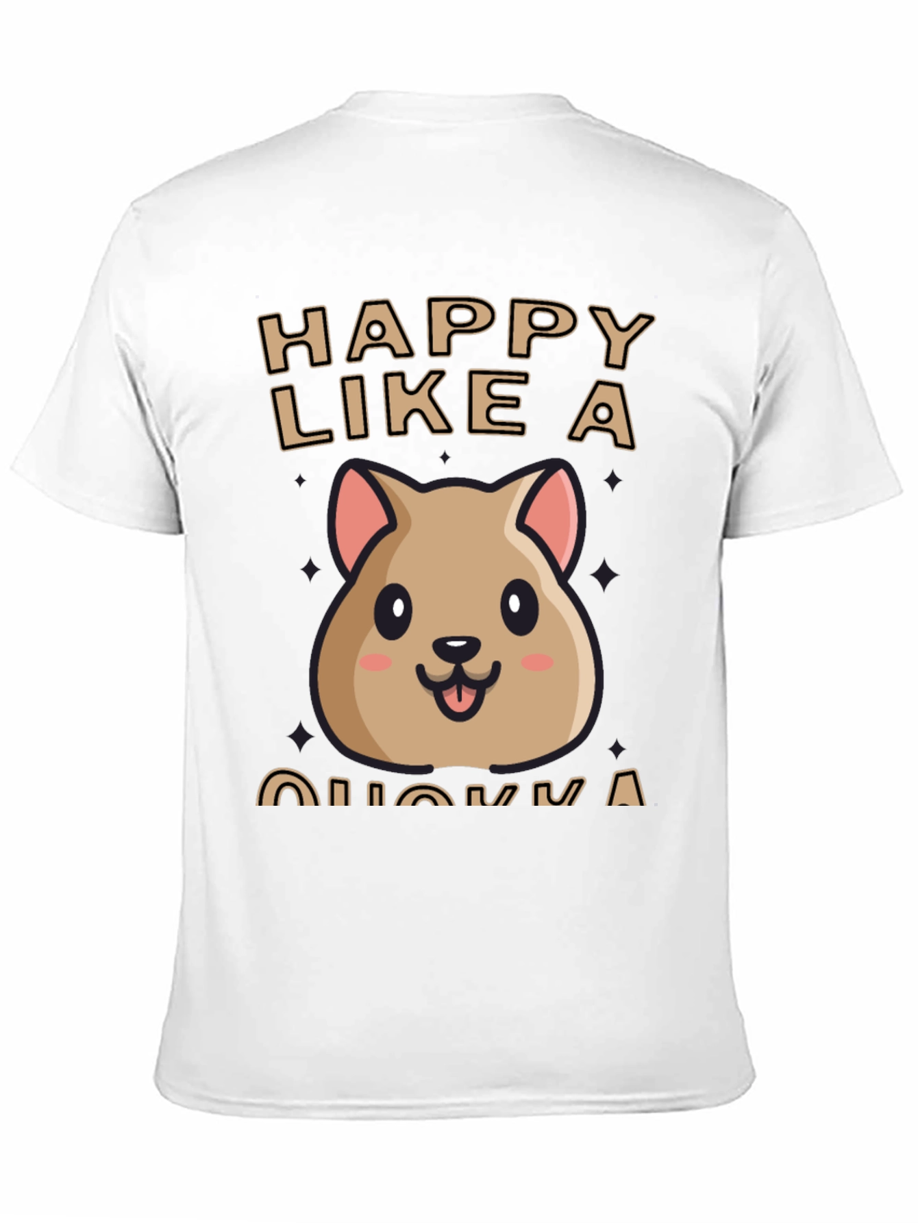 Black Happy Quokka T-Shirt - Cute Animal Graphic Tee view 11