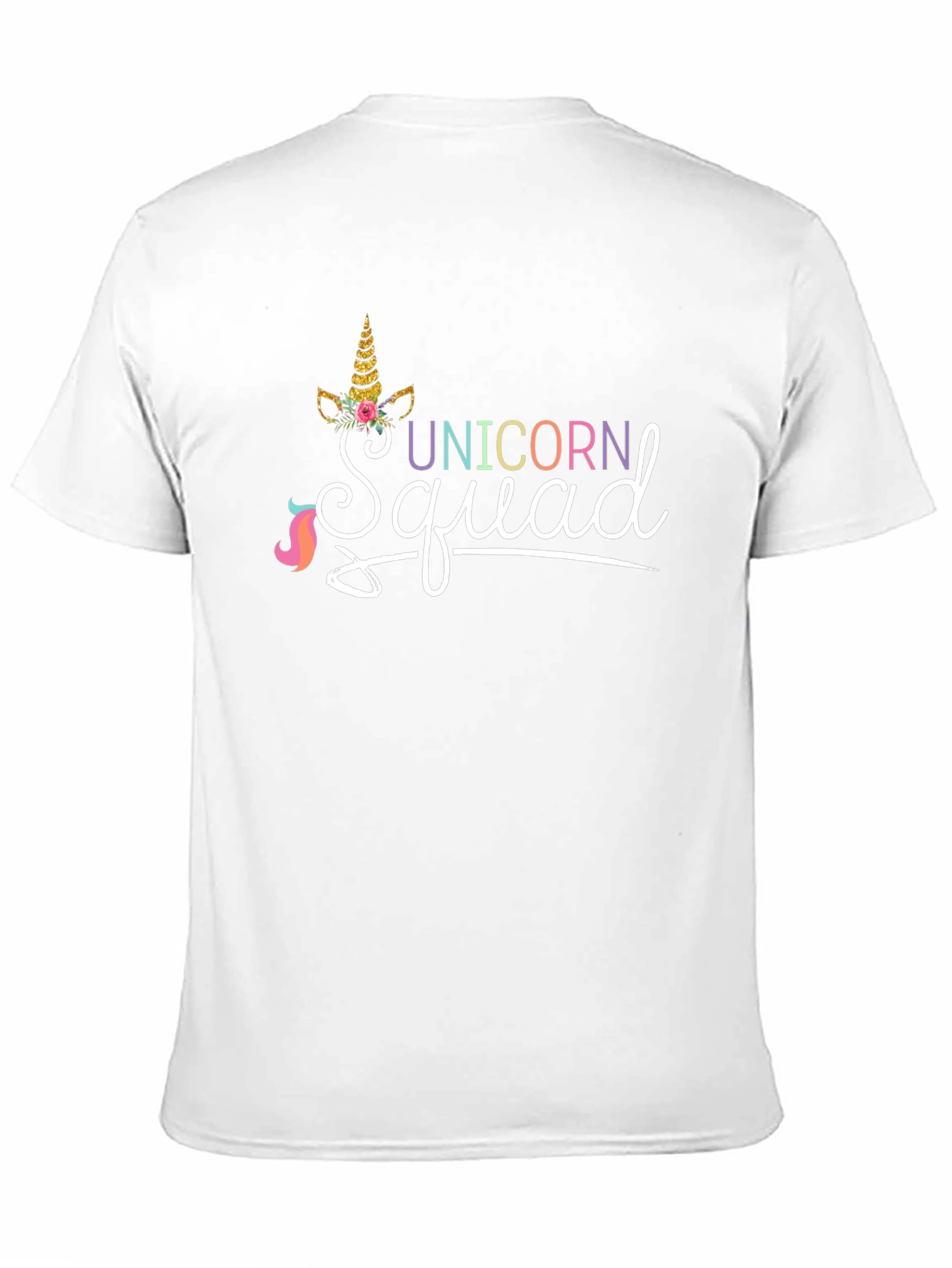Black Unicorn Squad Graphic Tee - Black Cotton T-Shirt view 11