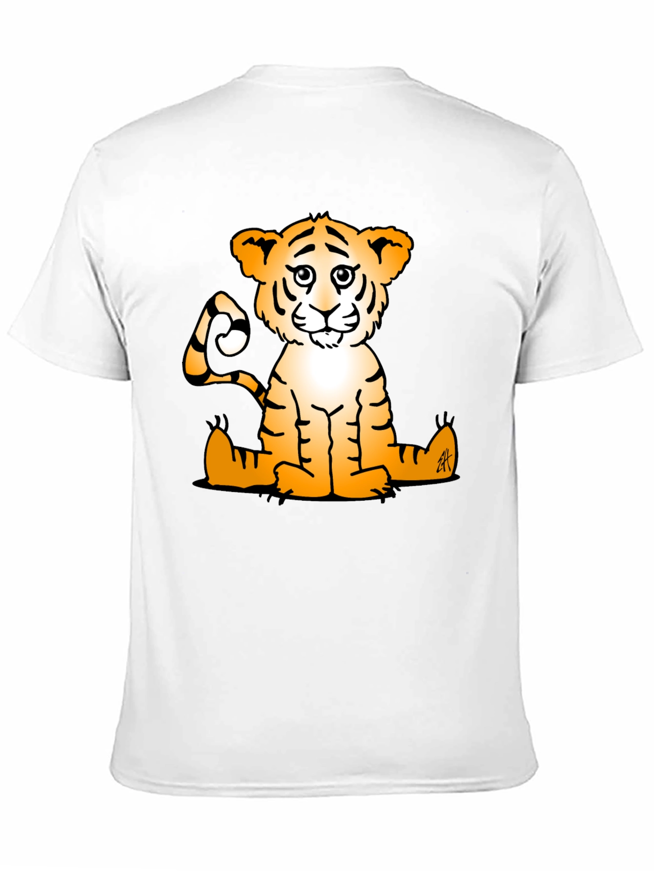 Black Cute Tiger Graphic Tee - Black Casual T-Shirt view 11