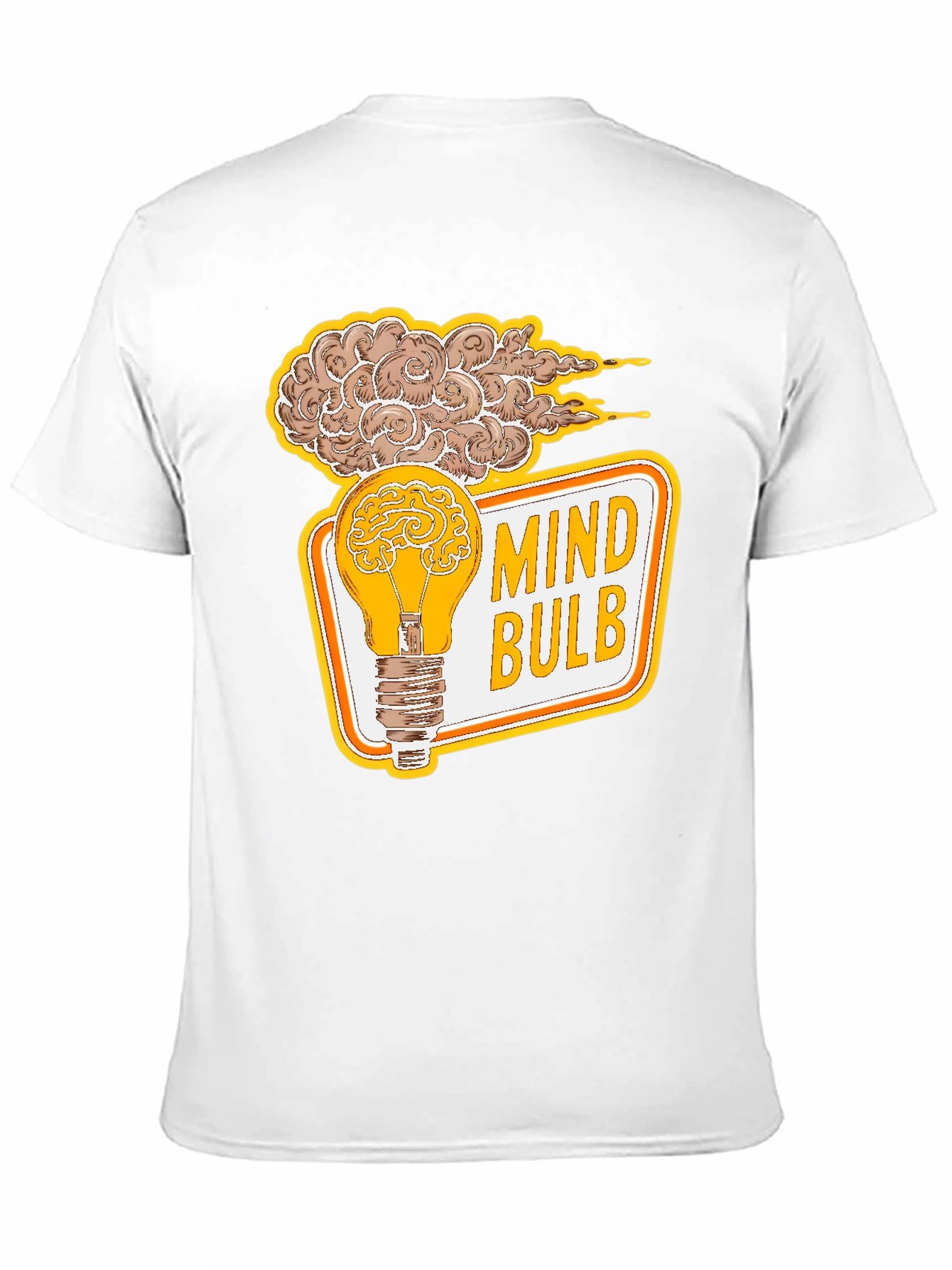 Black Mind Bulb Graphic T-Shirt - Brain Power Tee view 11