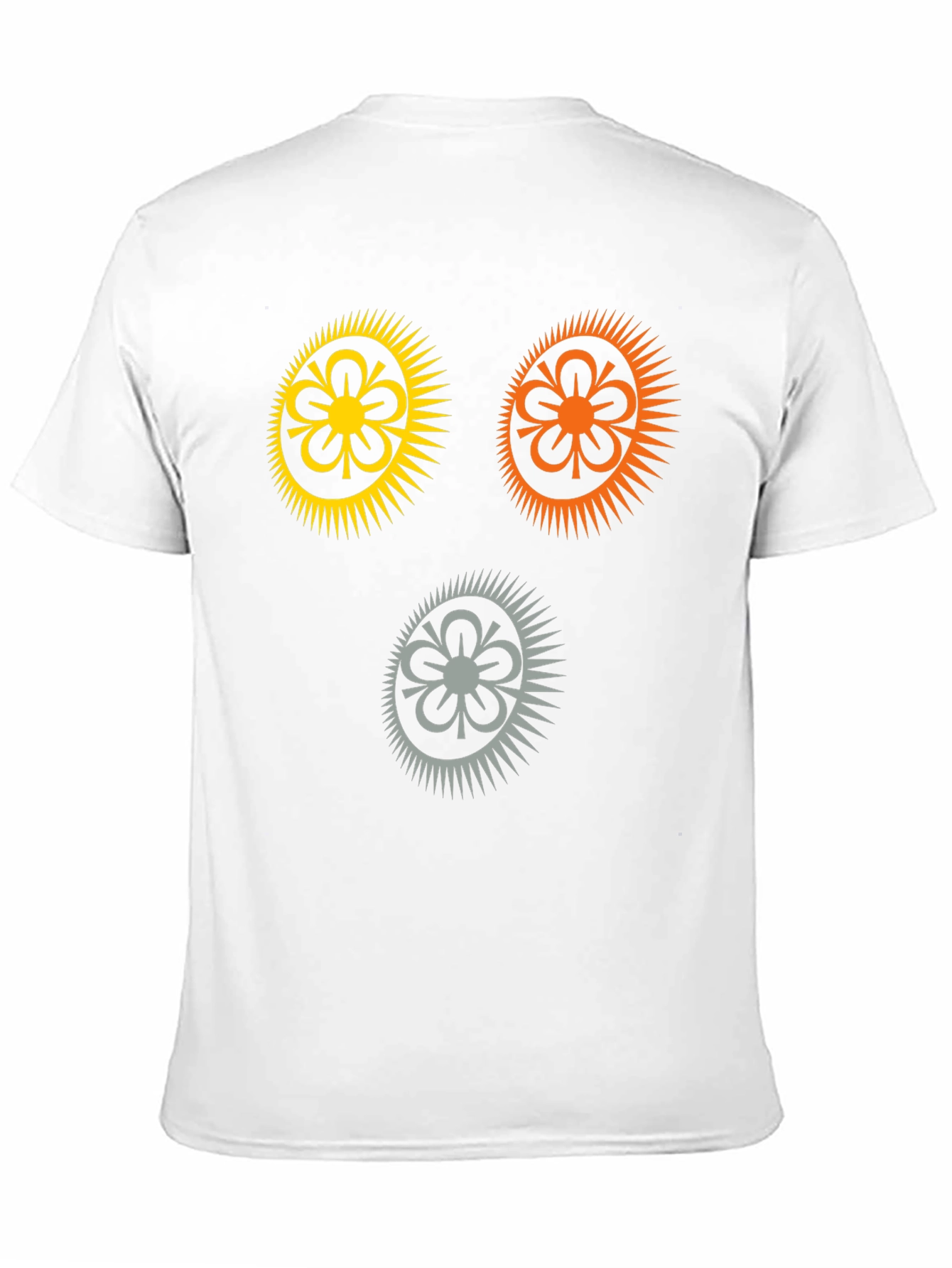 Black Stylish Black T-Shirt with Floral Sun Graphic view 11