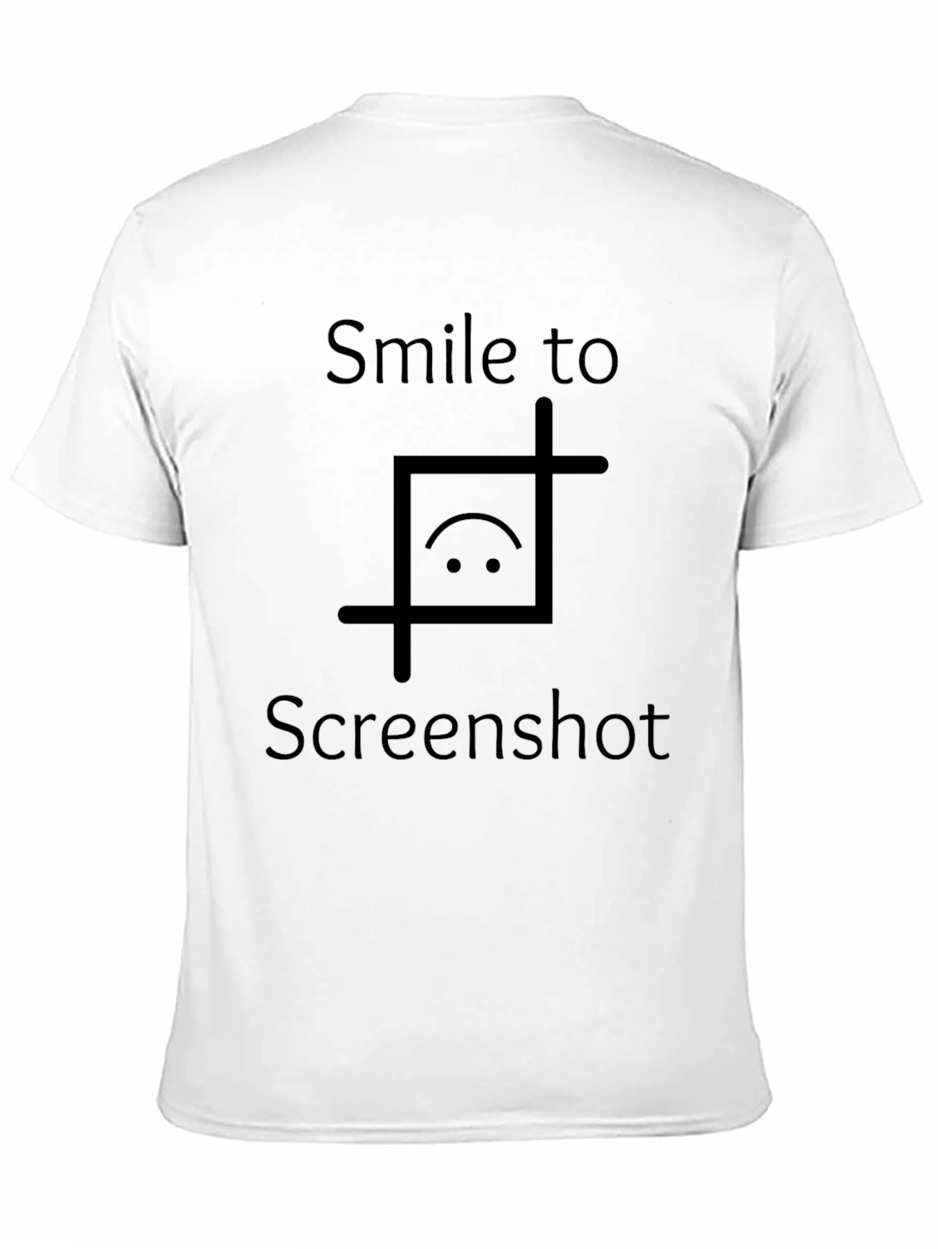 Black Smile To Screenshot Graphic Tee - Trendy Casual Shirt view 11