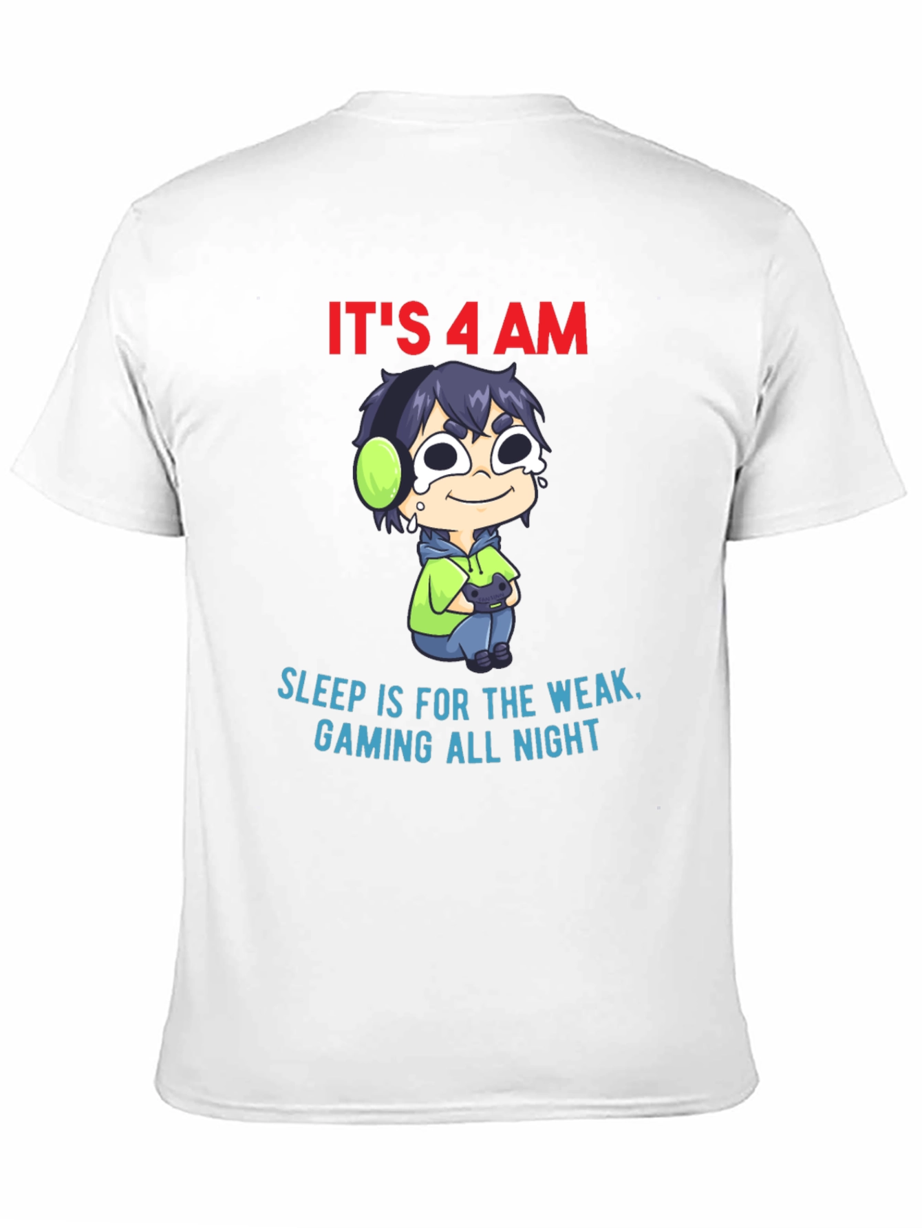 Black It's 4 AM Gaming All Night T-Shirt view 11