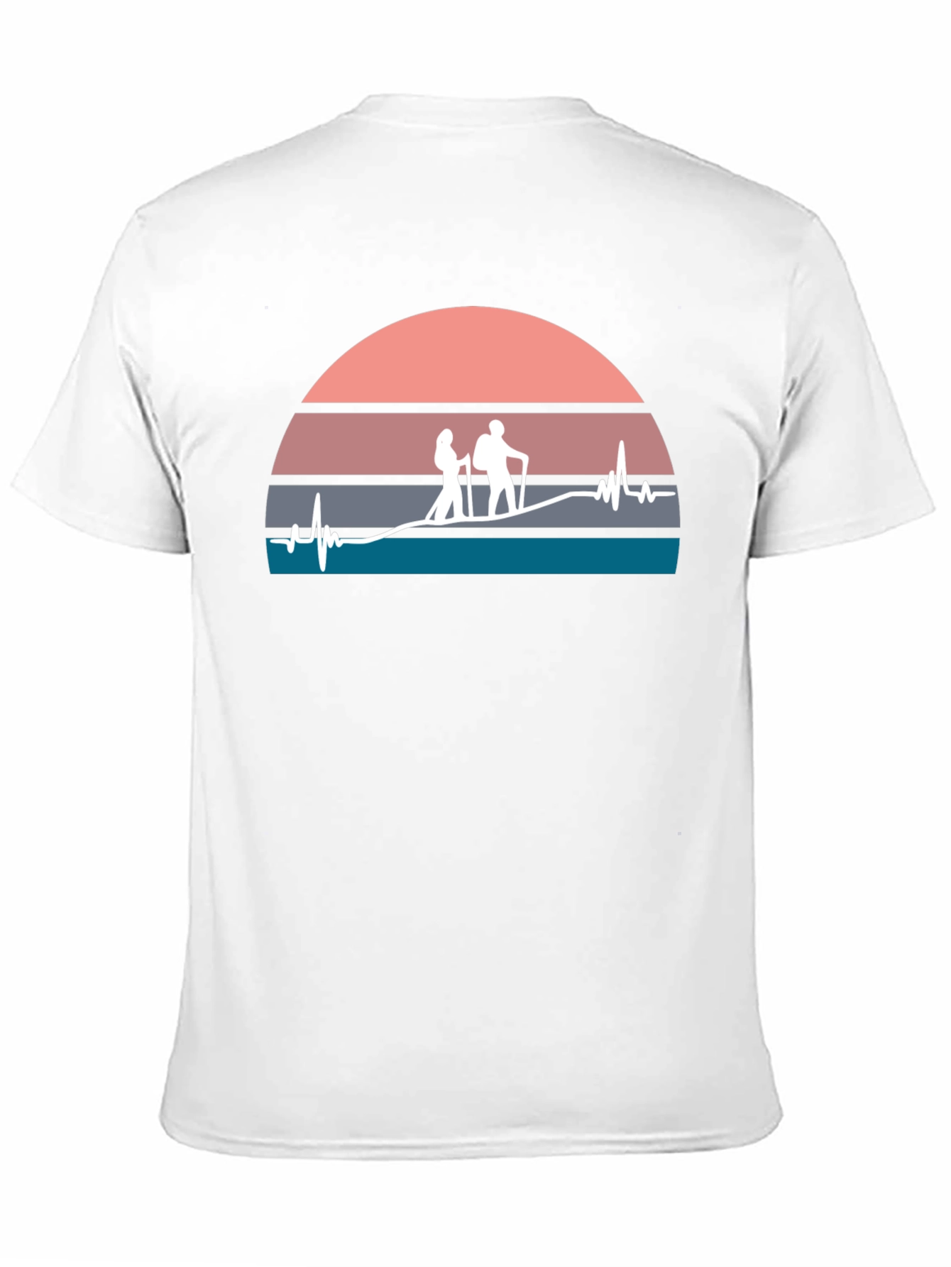 Black Hiking Heartbeat Graphic T-Shirt - Black view 11