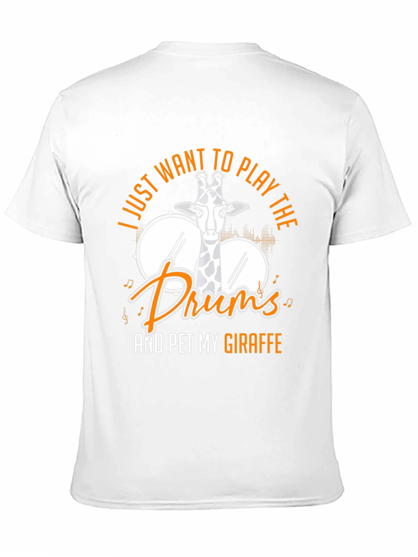 Black Giraffe Drummer Graphic Tee - Play the Drums view 11