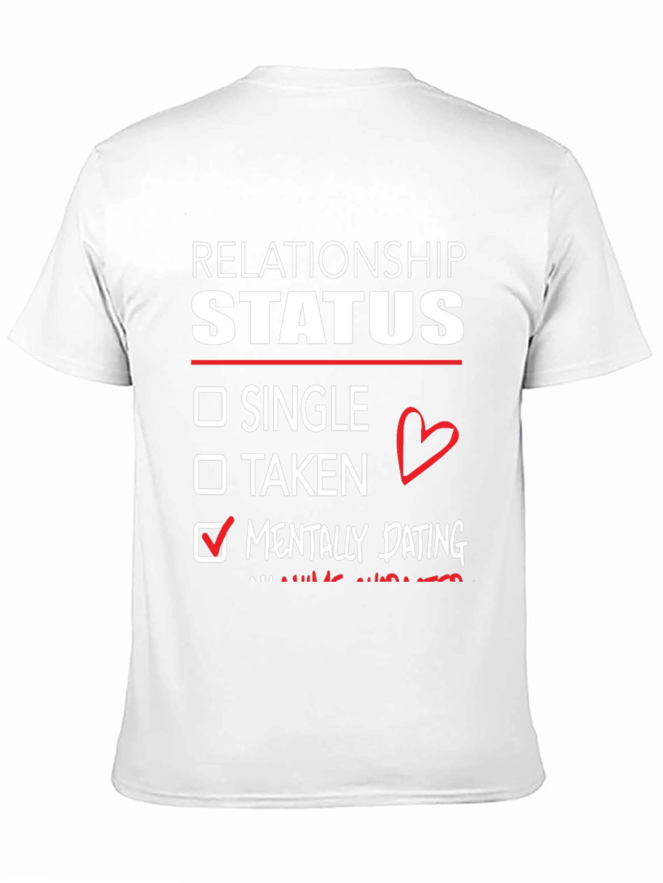 Black Relationship Status Mentally Dating T-Shirt view 11