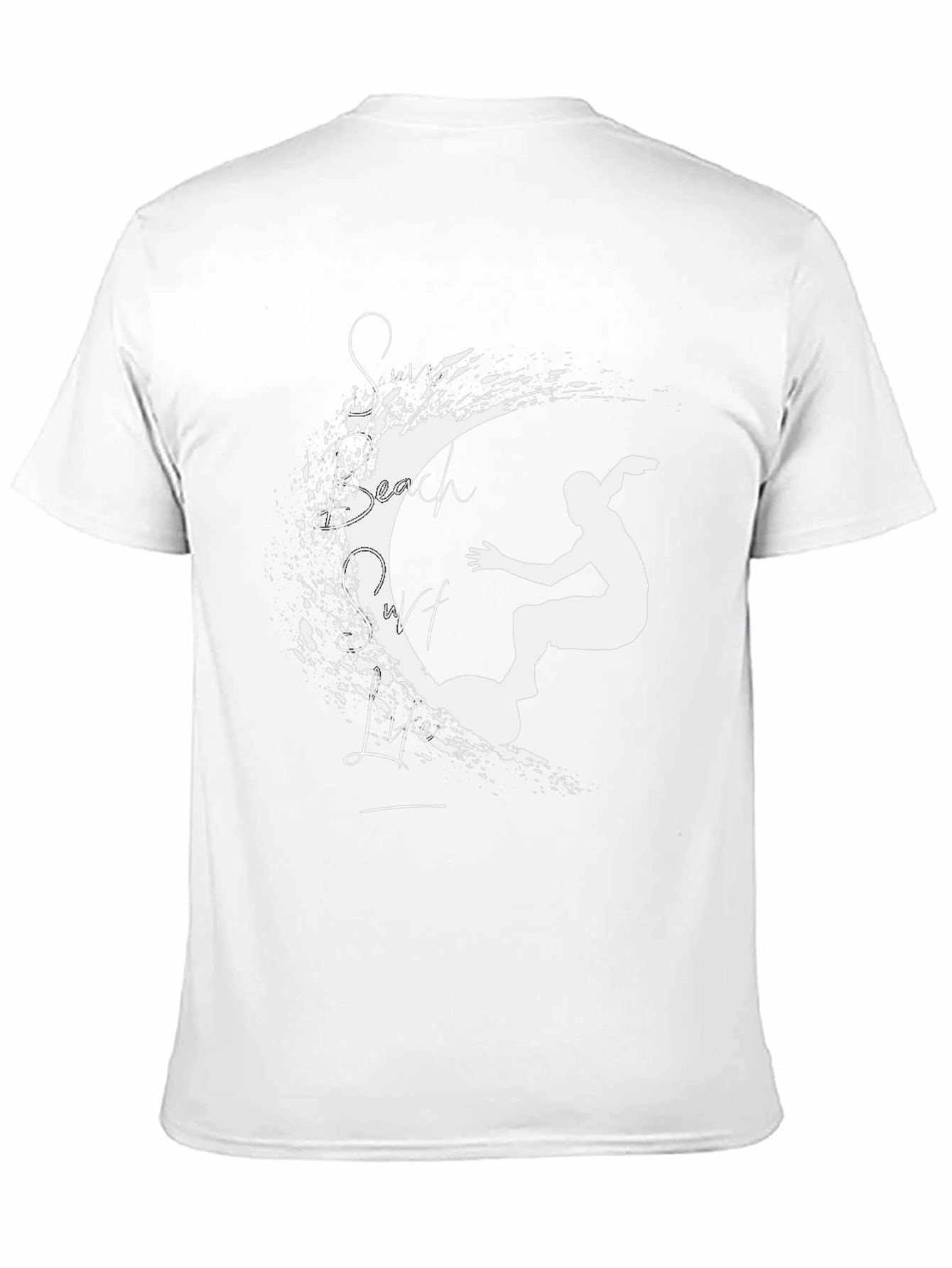 Black Sun Beach Surf Life Graphic T-Shirt view 11
