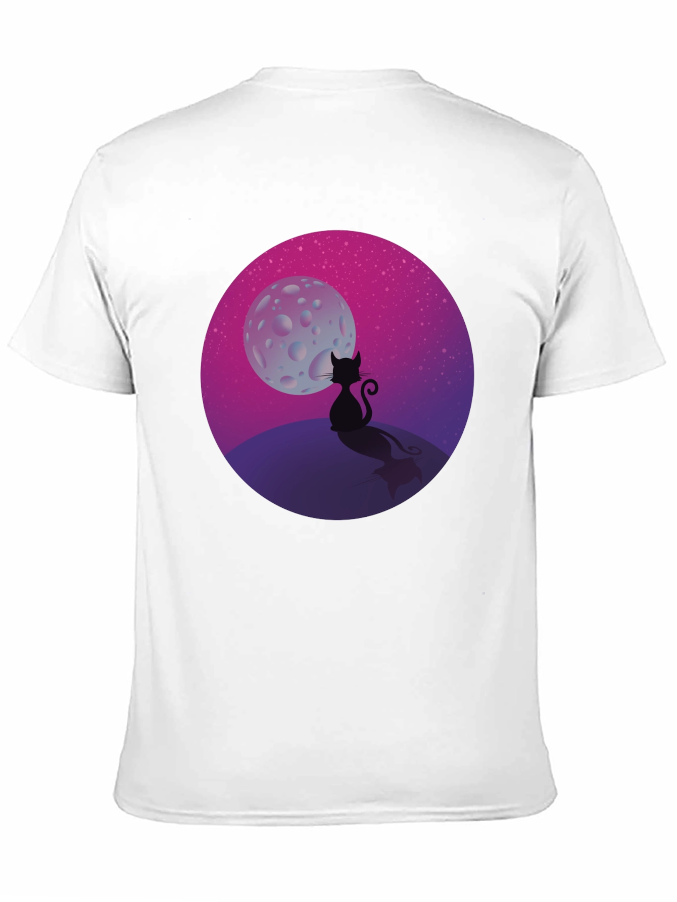 Black Black Cat Moon T-Shirt view 11