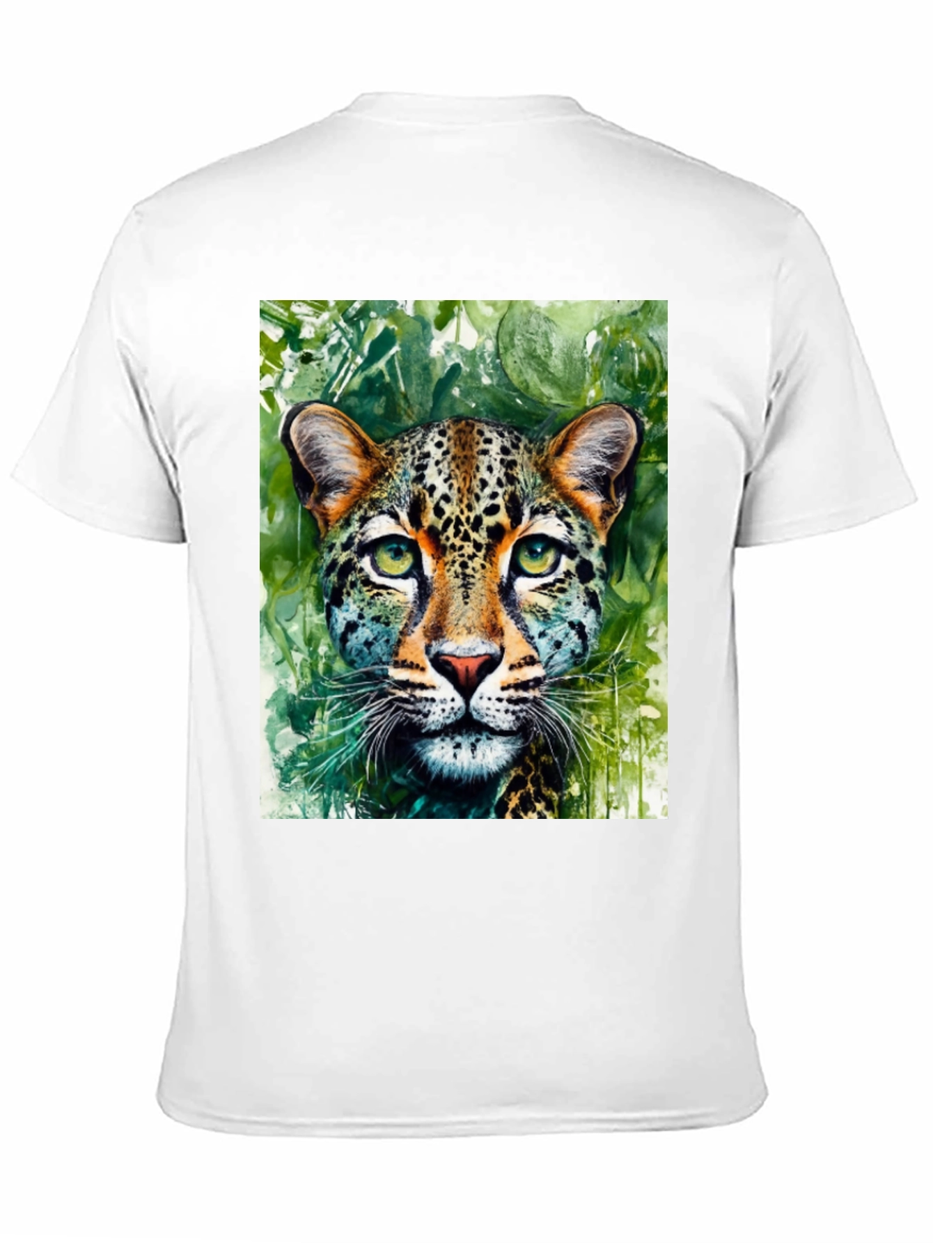 Black Leopard Graphic Tee - Wildlife Art Shirt view 11