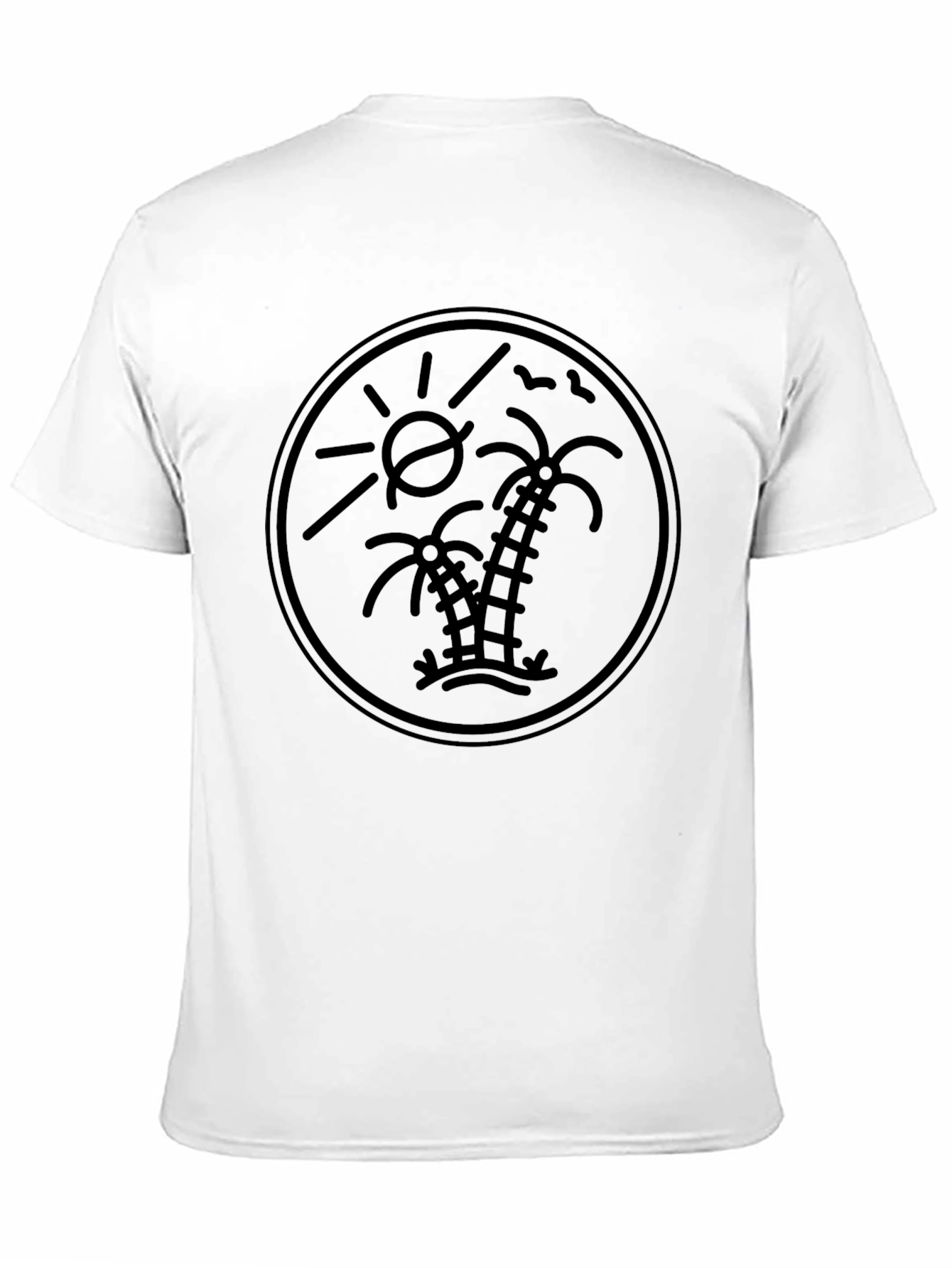 Black Tropical Palm Tree Graphic Tee - Black Cotton Comfort view 11