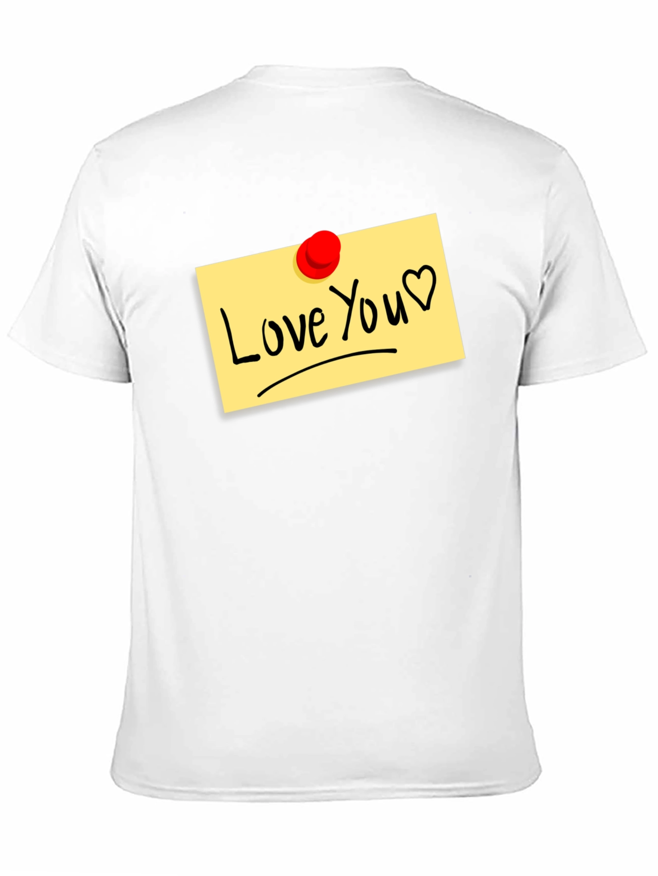 Black Love You Note Black T-Shirt view 11