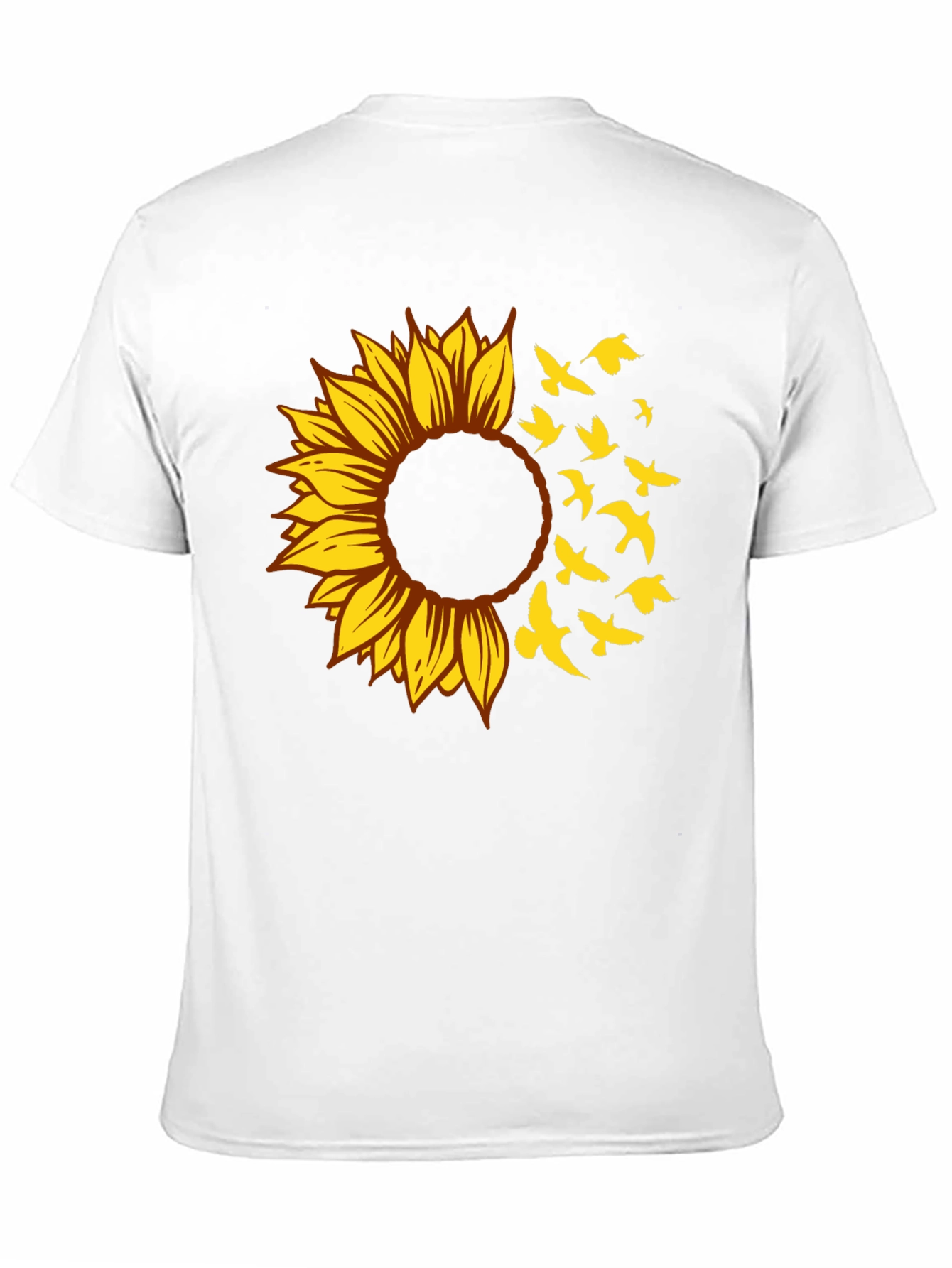 Black Sunflower Bird T-Shirt - Stylish Graphic Tee view 11