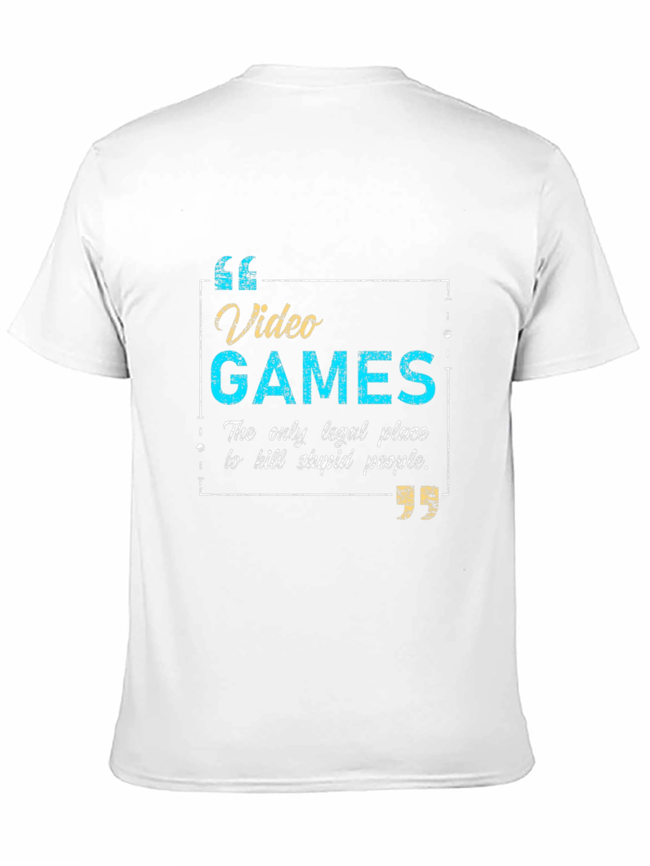 Black Video Games T-Shirt: Kill Stupid People Legally view 11