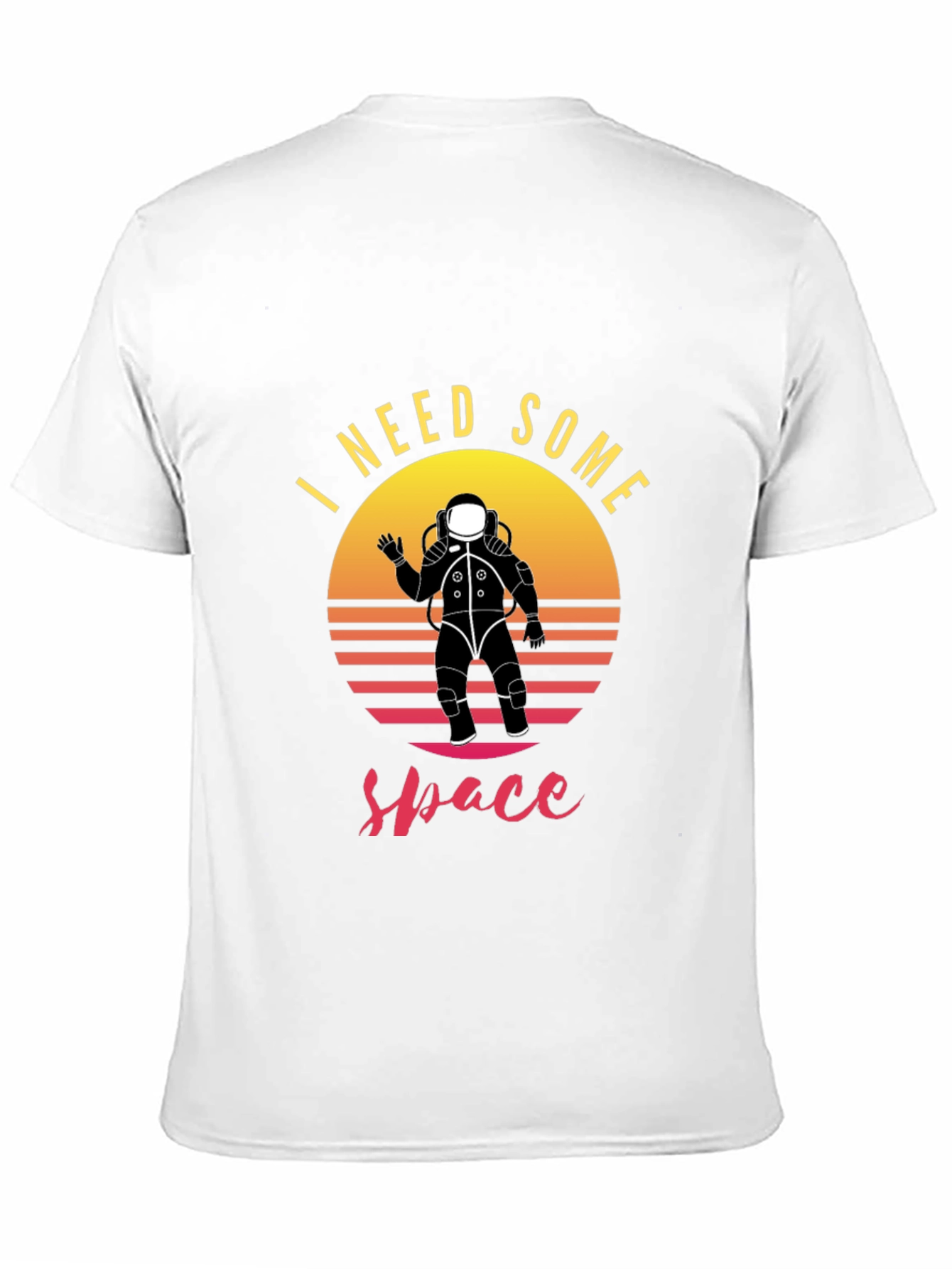 Black I Need Some Space T-Shirt - Astronaut Graphic Tee view 11