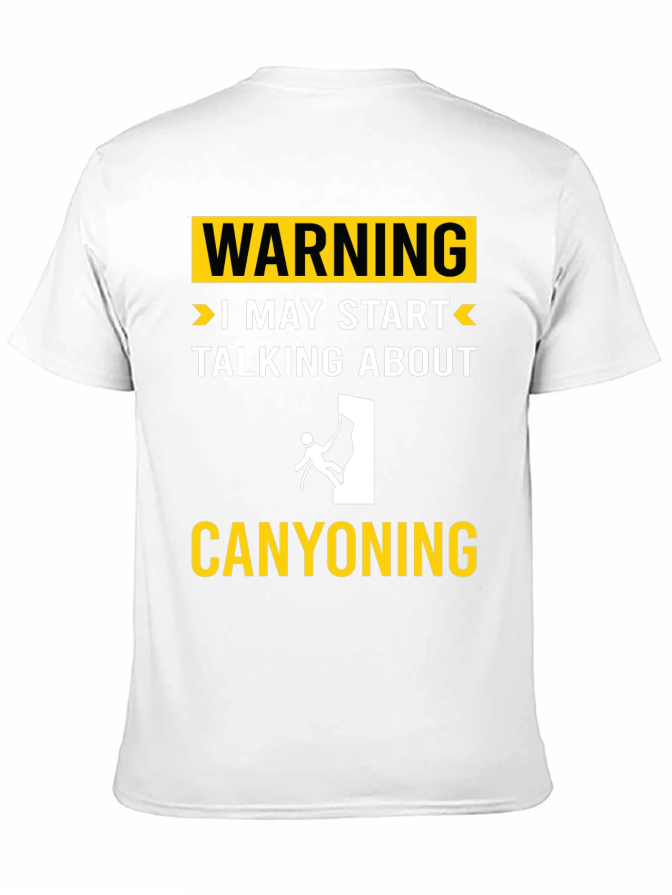 Black Canyoning Warning T-Shirt - Funny Adventure Tee view 11