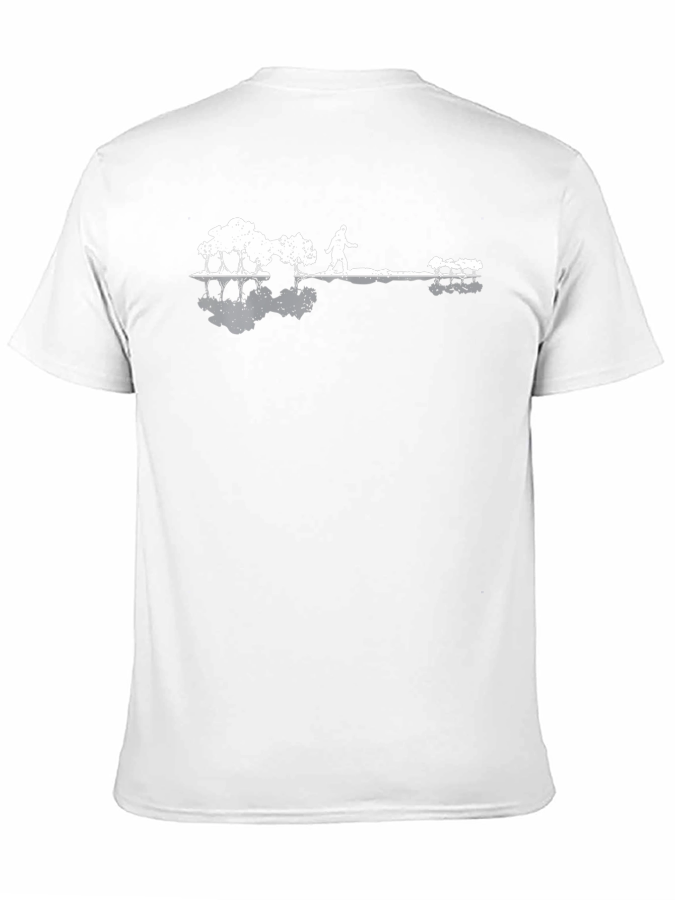 Black Nature Guitar Scene Men's Black T-Shirt view 11