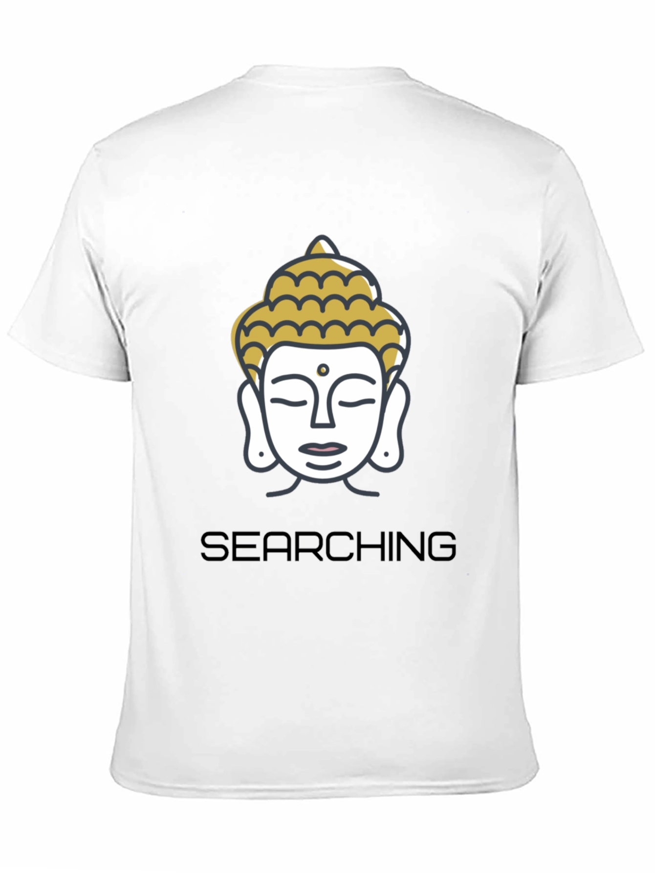 Black Searching Buddha Black Graphic Tee view 11