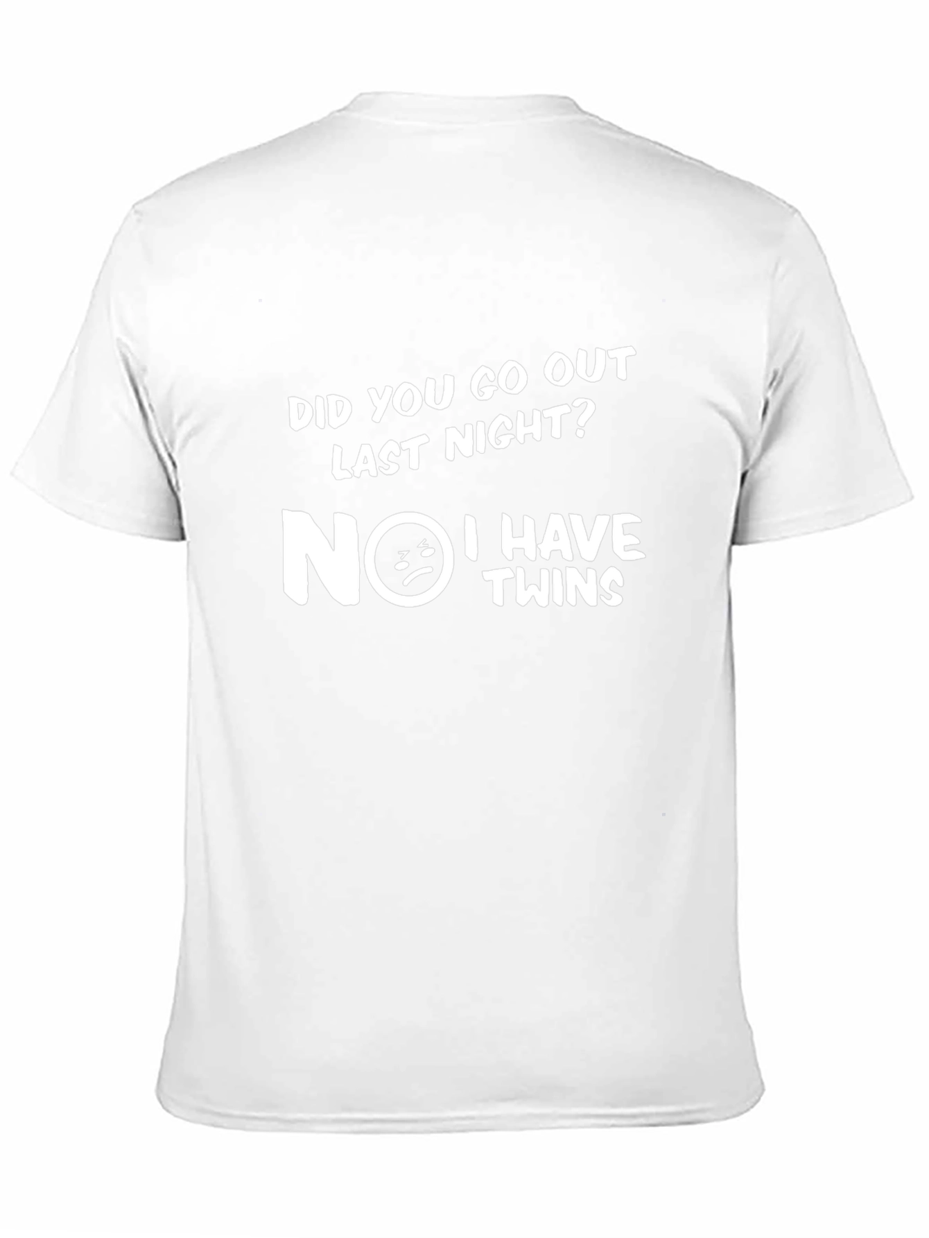Black Funny Twins T-Shirt - Did You Go Out Last Night? Novelty Tee view 11