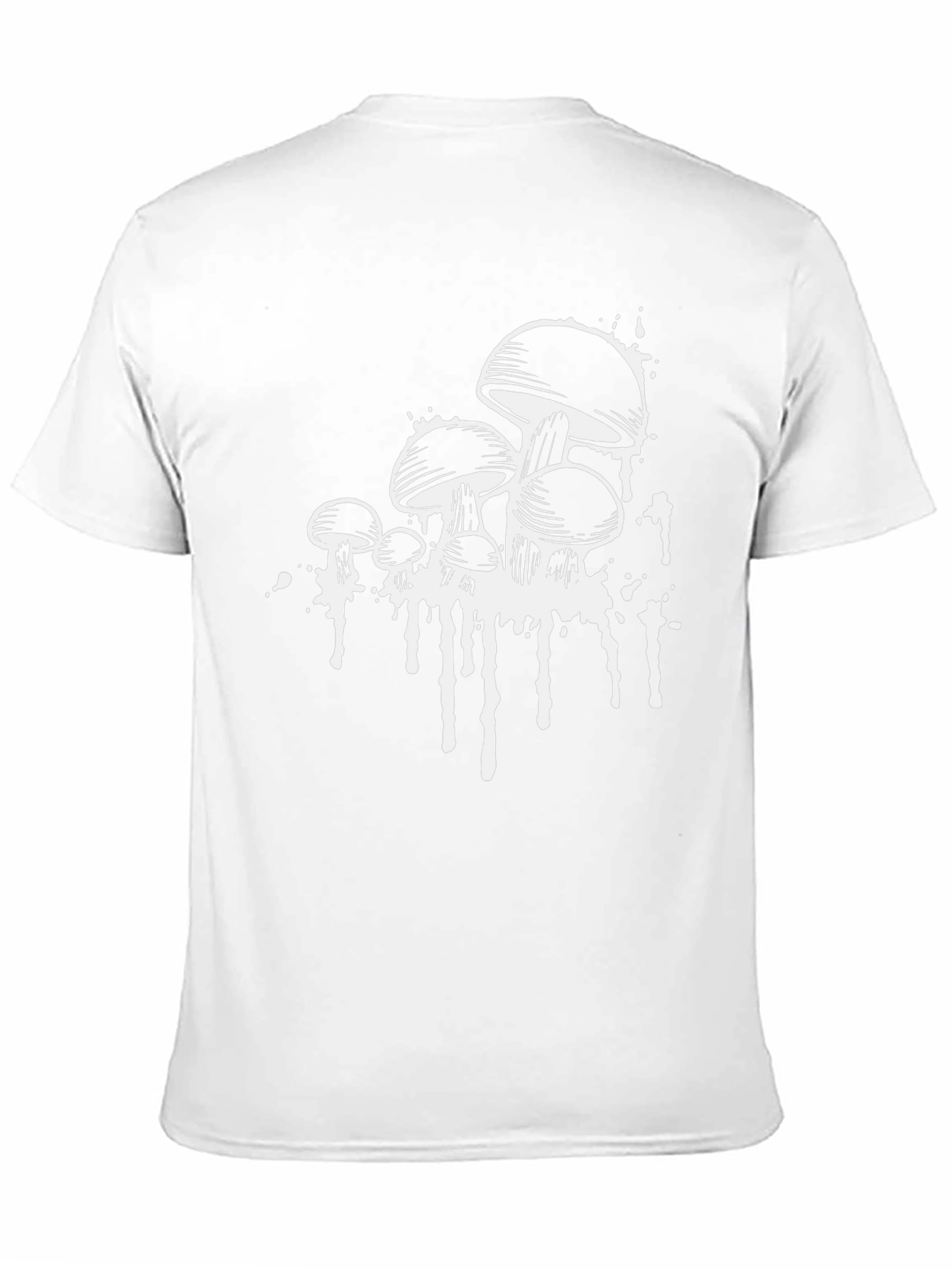 Black Mushroom Graphic Tee - Black Cotton Blend view 11