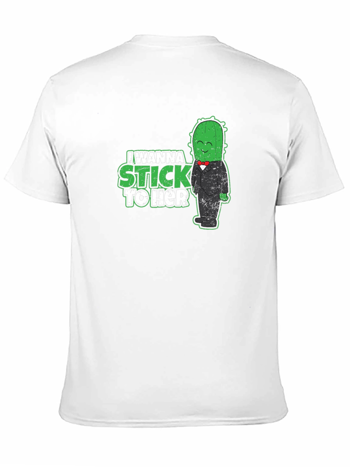Black I Wanna Stick To Her - Cactus T-Shirt view 11