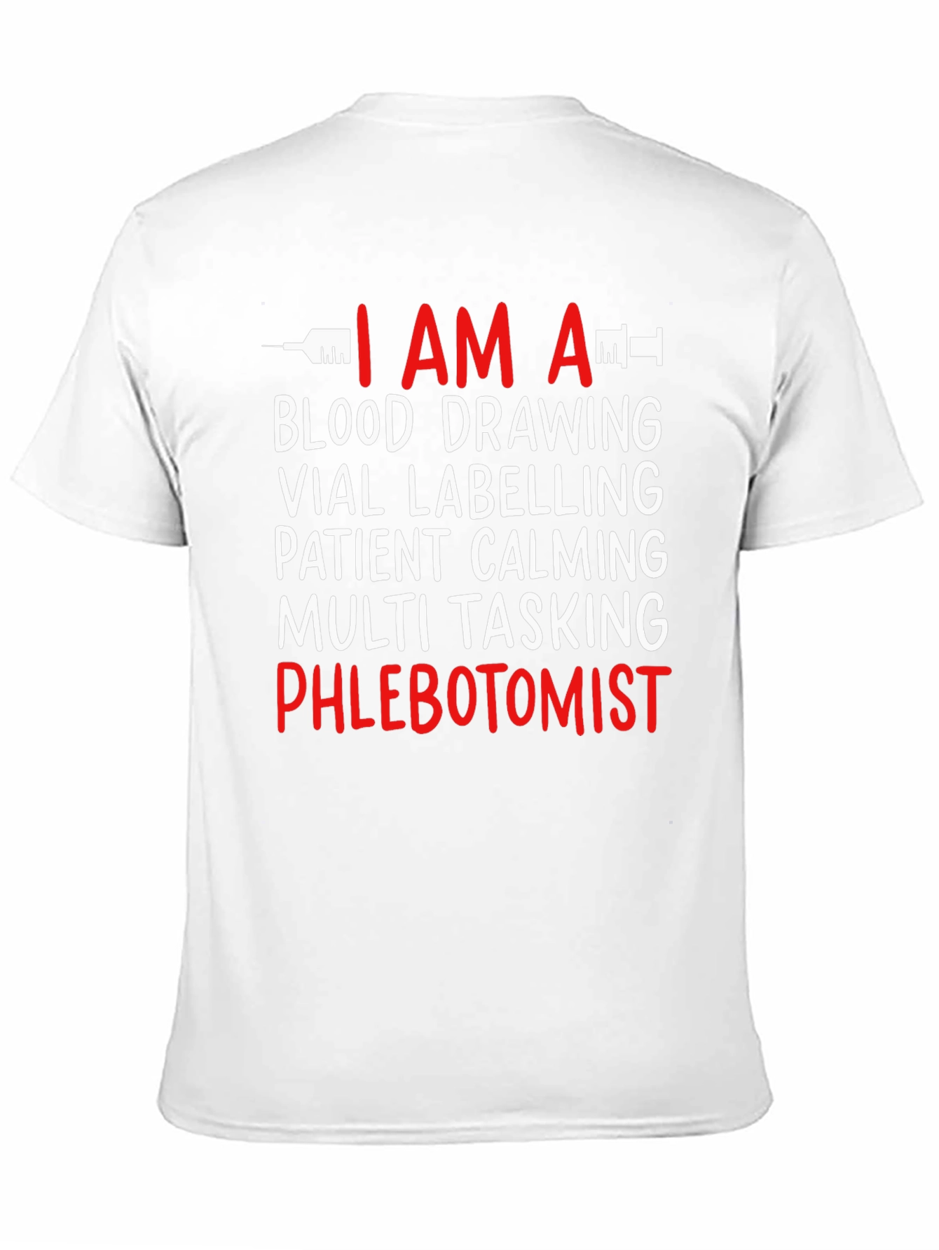 Black Phlebotomist Profession T-Shirt view 11