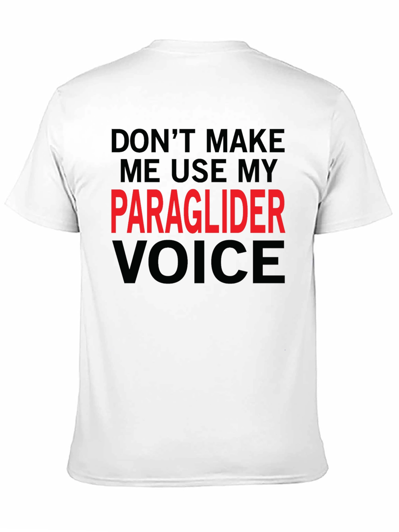 Black Paraglider Voice T-Shirt - Funny Aviation Tee view 11