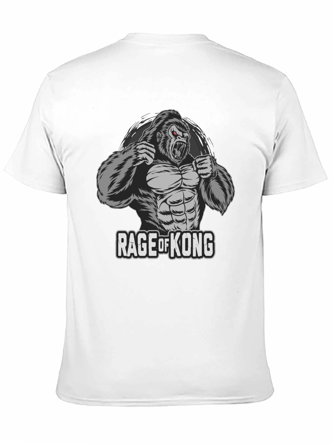 Black Rage of Kong Graphic T-Shirt - Fierce Gorilla Design view 11