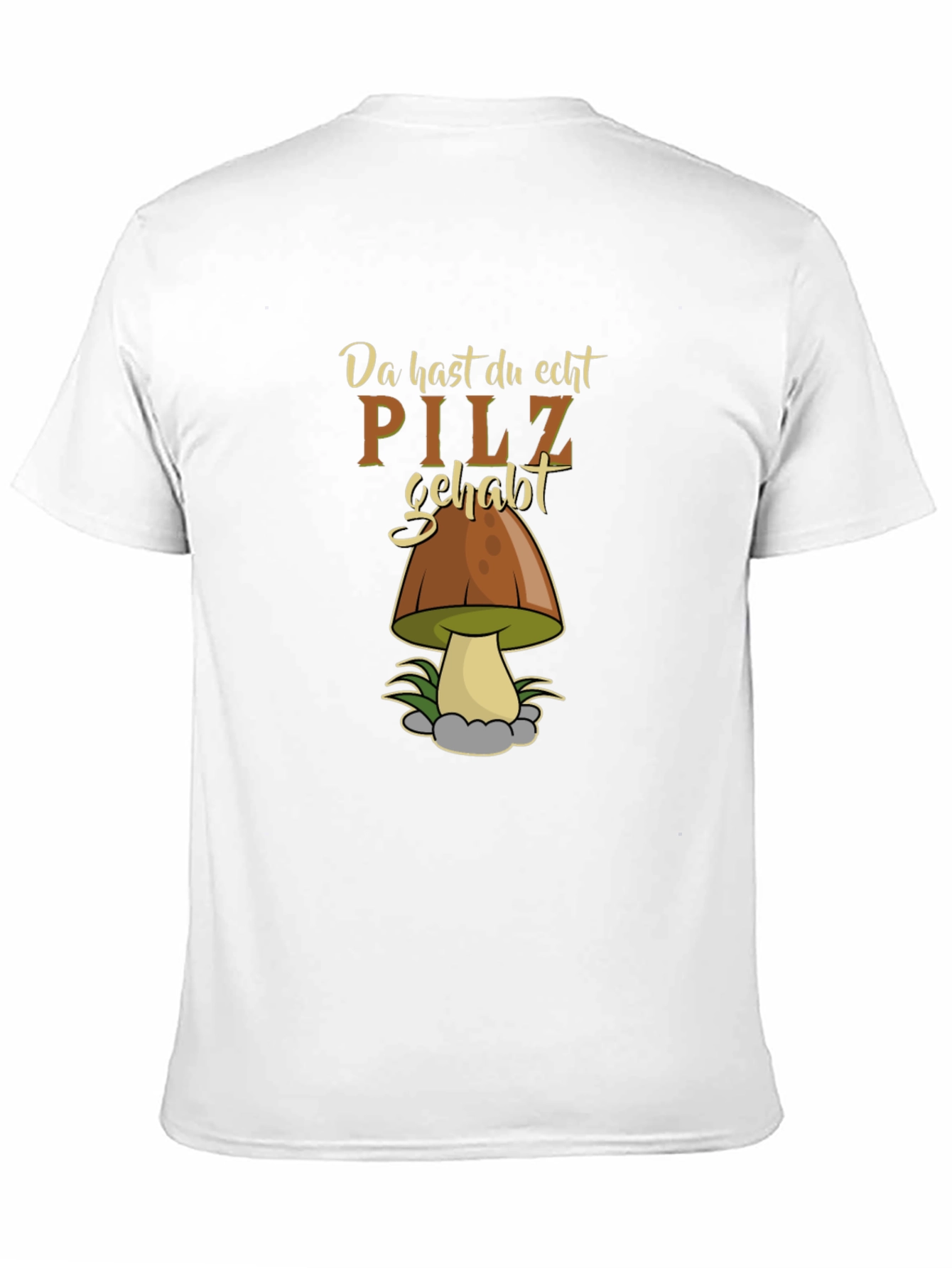 Black Funny "Pilz Gehabt" Mushroom Graphic Tee view 11