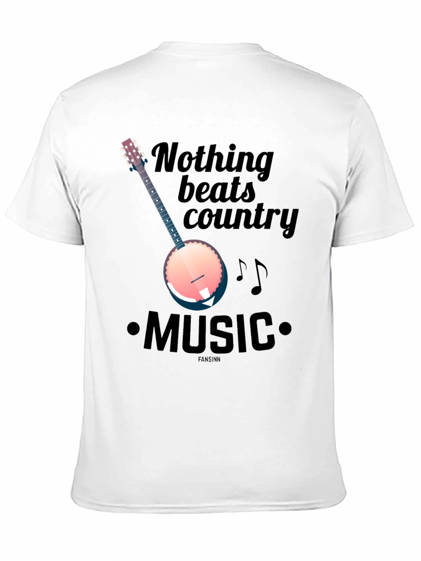 Black Country Music Banjo Graphic T-Shirt view 11